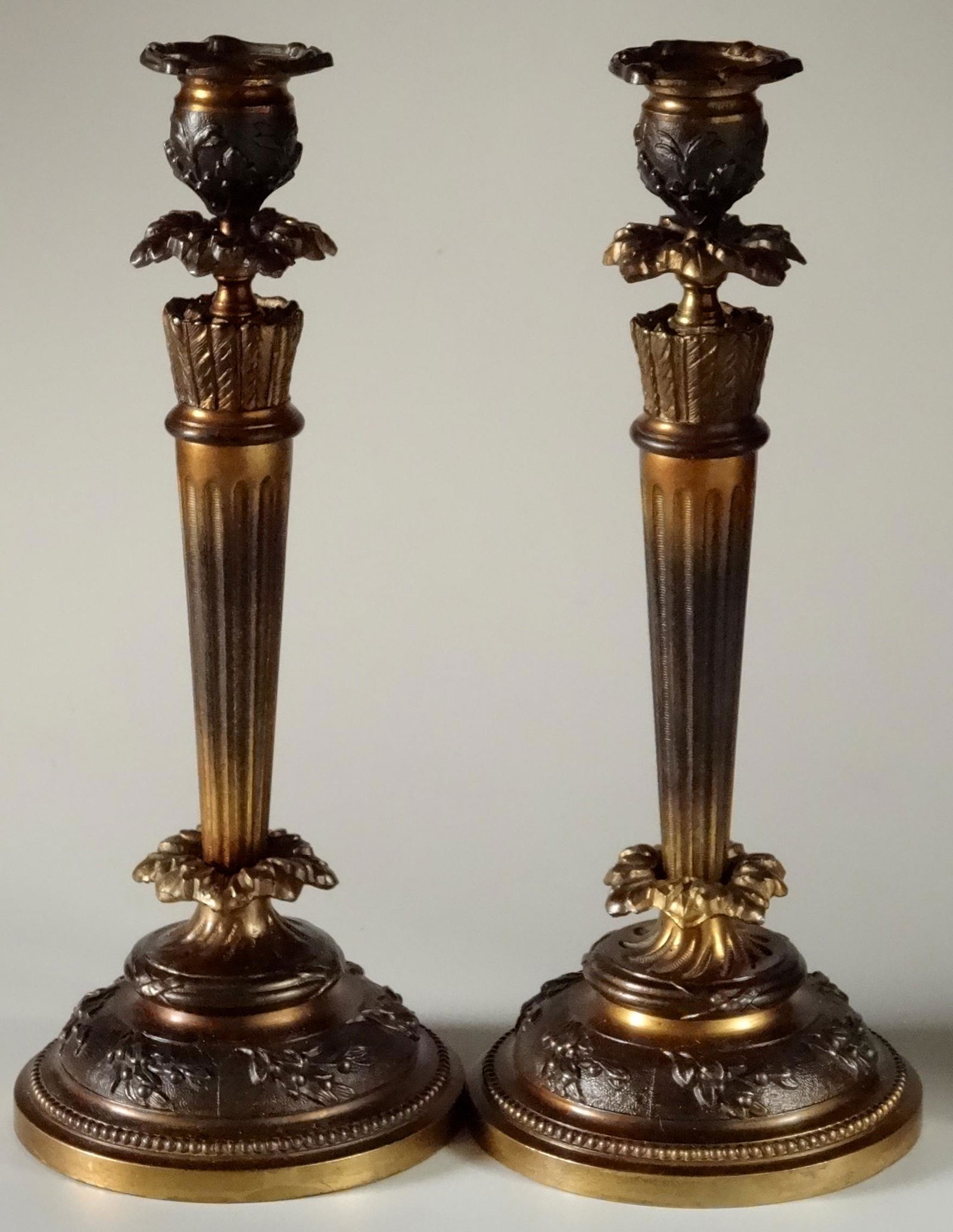Louis XVI Style Candlesticks Original Bobeches (1 of 8)