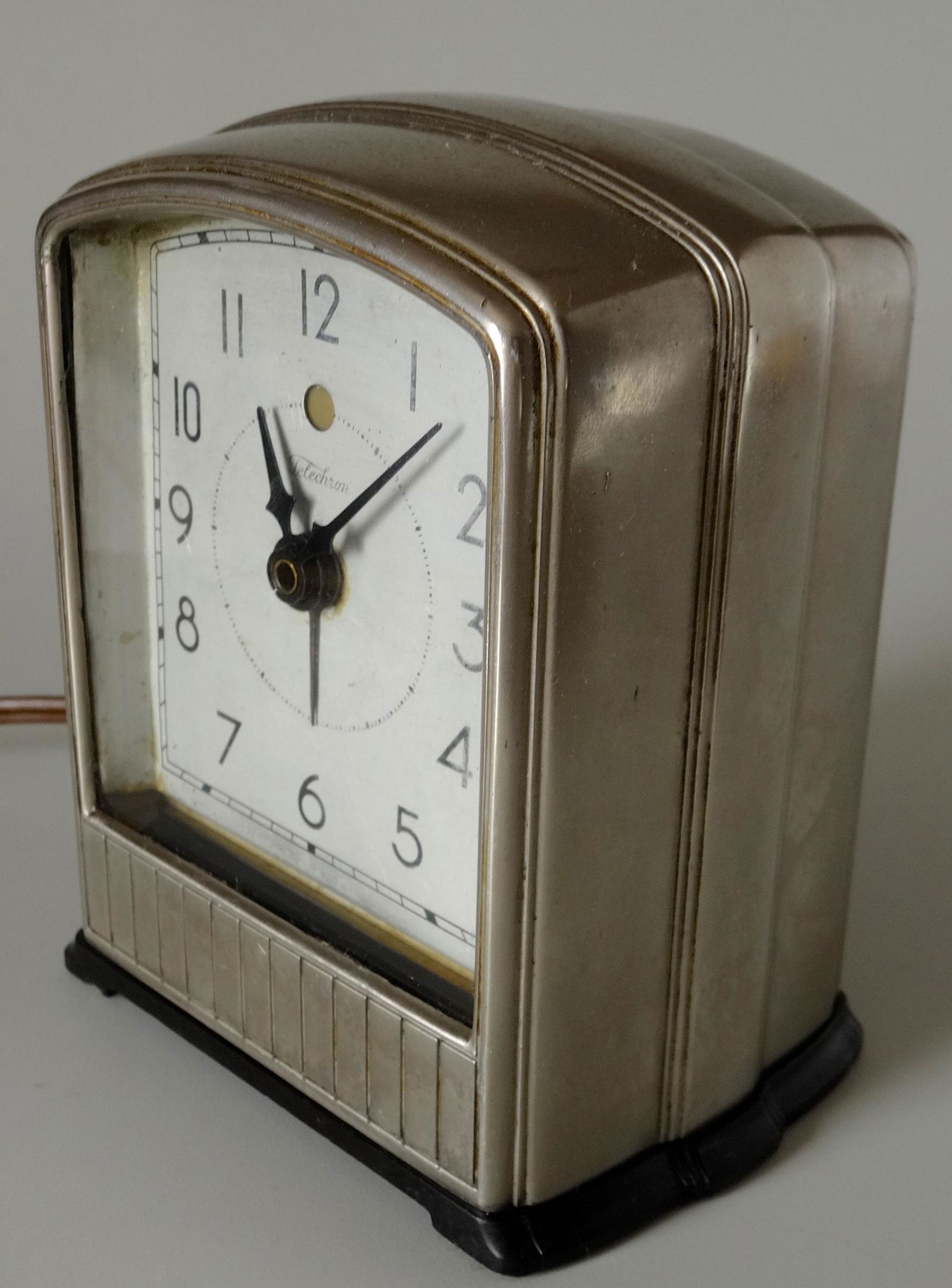 Vintage 30s Art Deco Telechron Alarm Lite Clock (1 of 9)