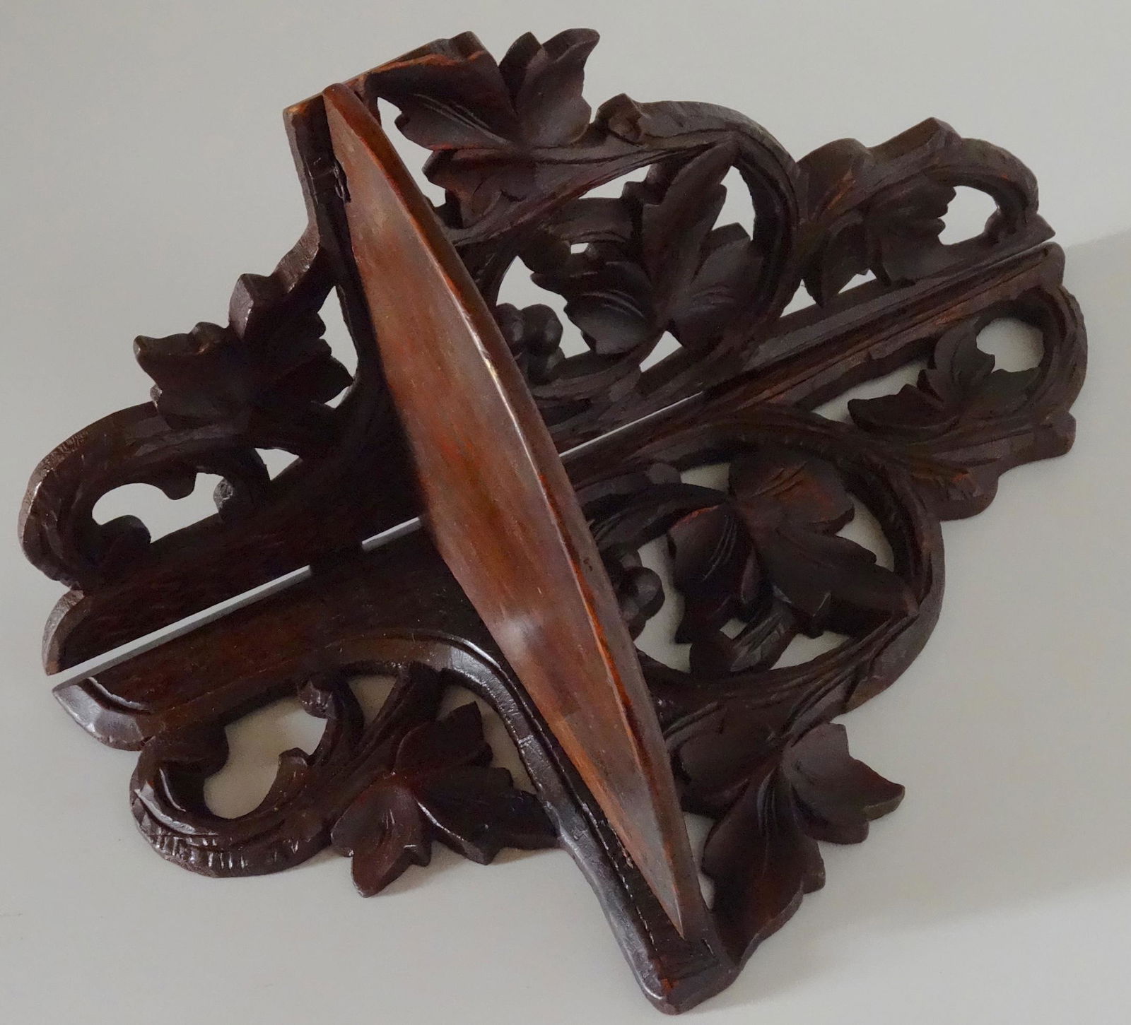 Antique Black Forest Carved Corner Shelf Foldable (1 of 8)