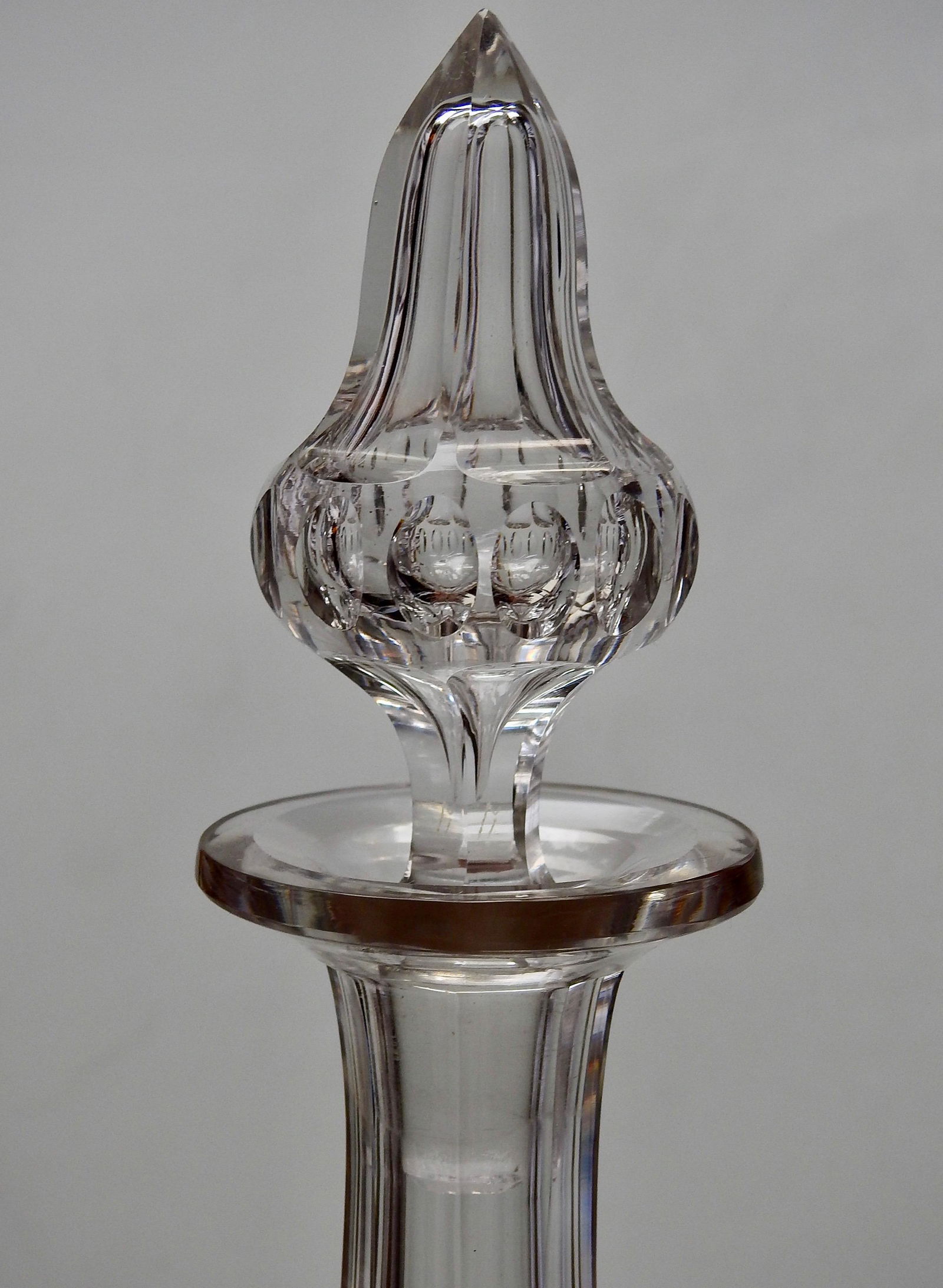 Quality Vintage Optical Cut Crystal Spirit Decanter (1 of 6)