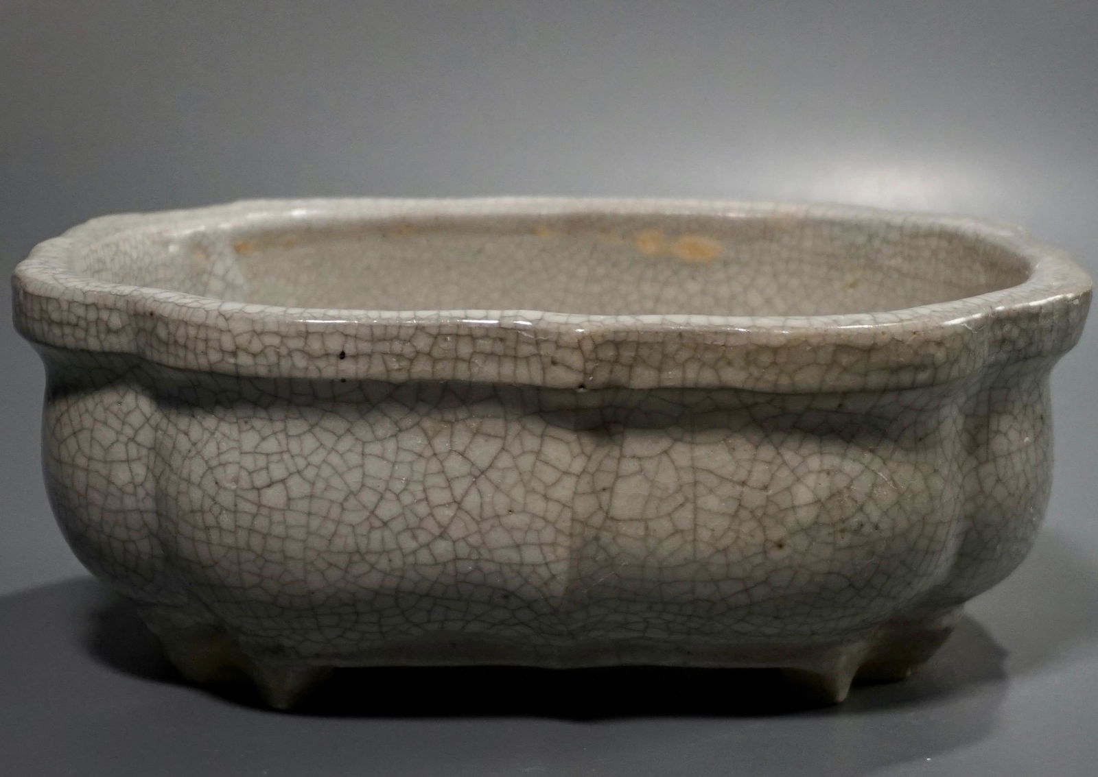 Chinese Crackle Glaze Jardiniere Celadon Pottery (1 of 4)