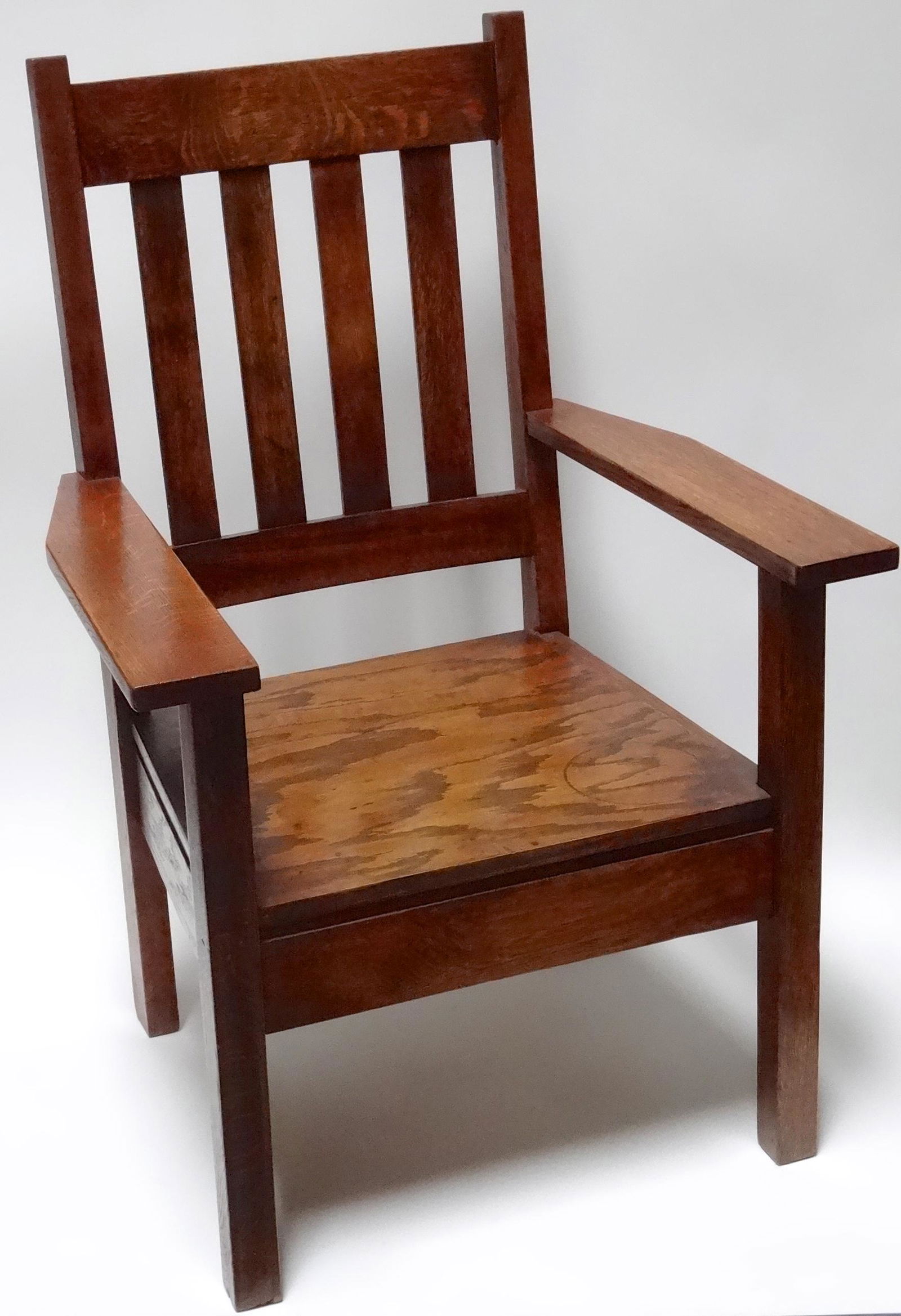 Arts and Crafts Oak Stickley Style Mission Arm Chair (1 of 10)