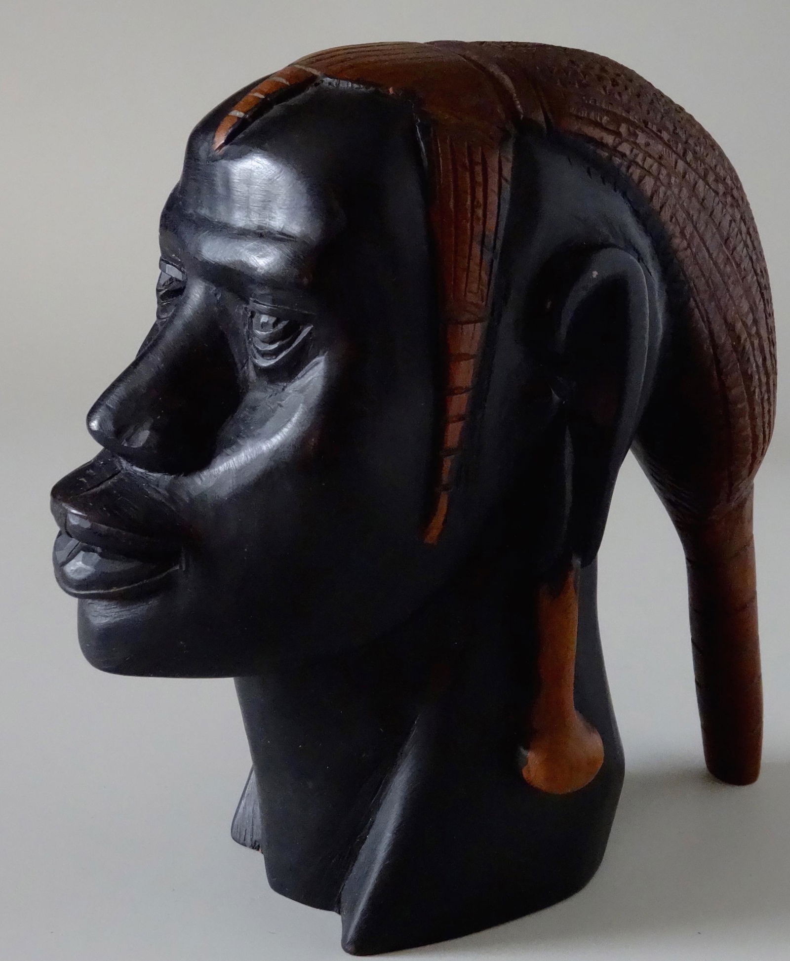 African Ebony Head Hand Carved Wood Bust Good Quality (1 of 5)