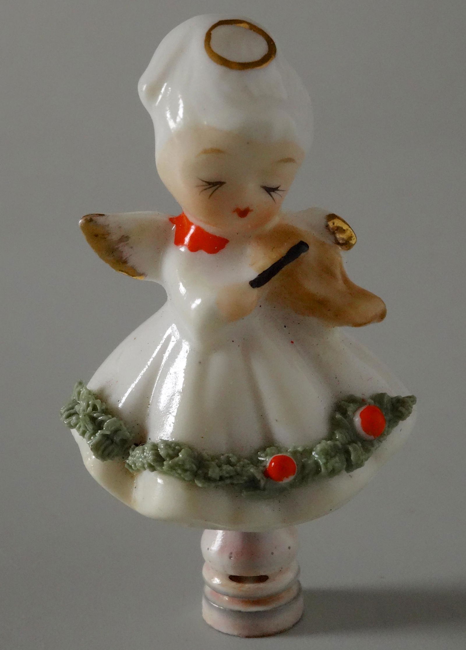 Mid Century 50s Christmas Angel Lamp Shade Finial (1 of 5)