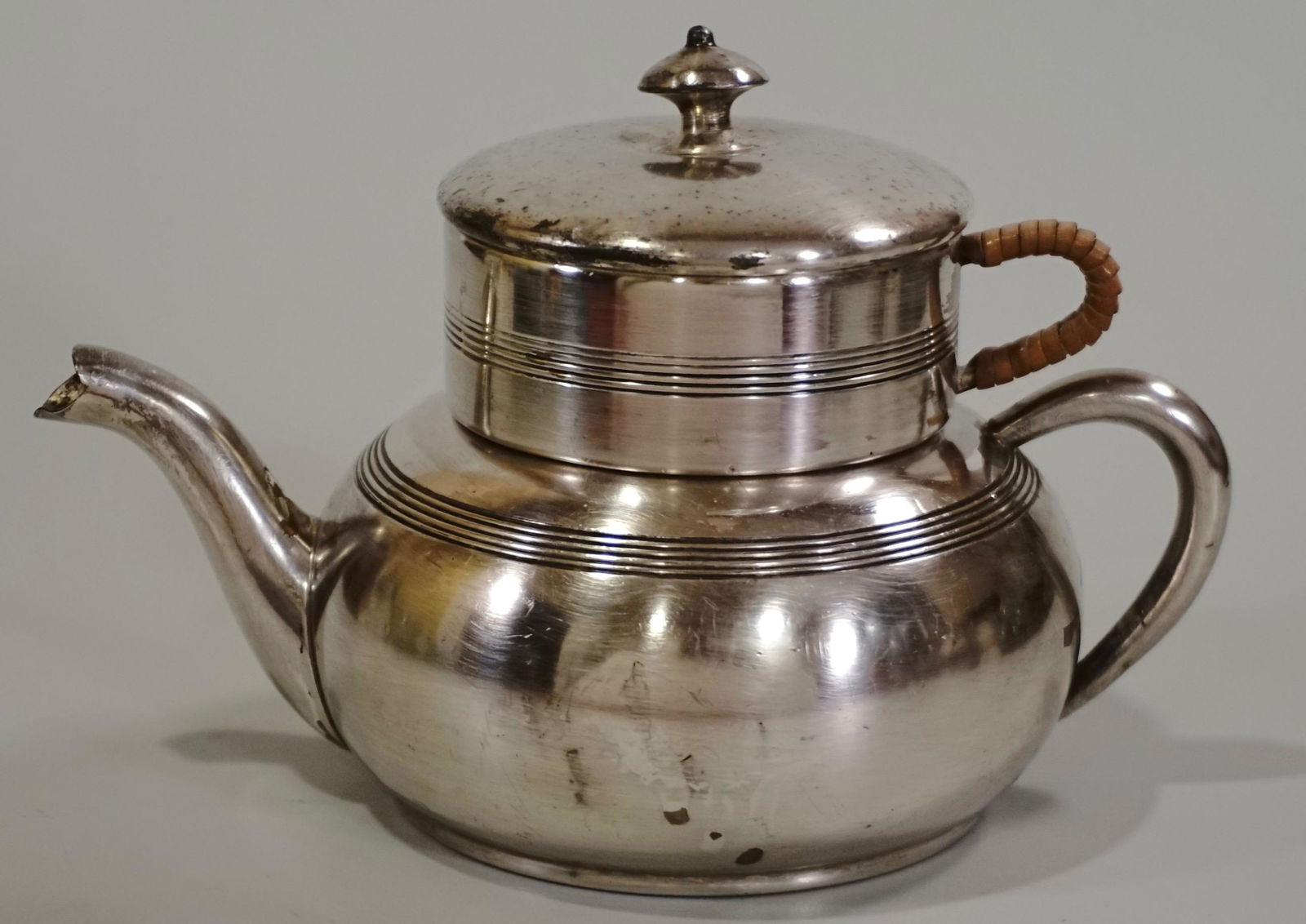 Antique Apollo Stacking Silver Tea Pot Cup Set (1 of 10)