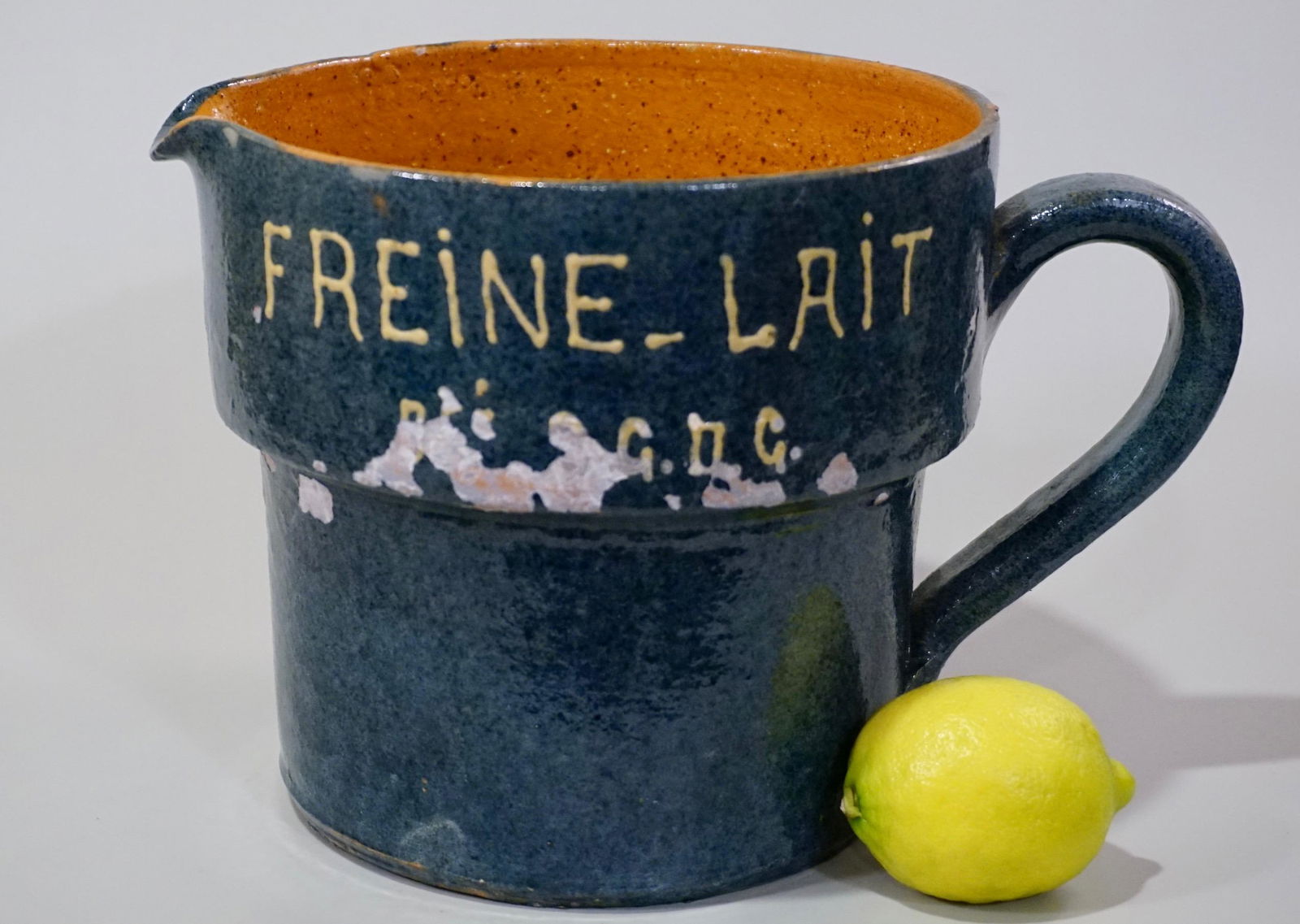 French Faience Milk Pitcher Freine Lait (1 of 9)