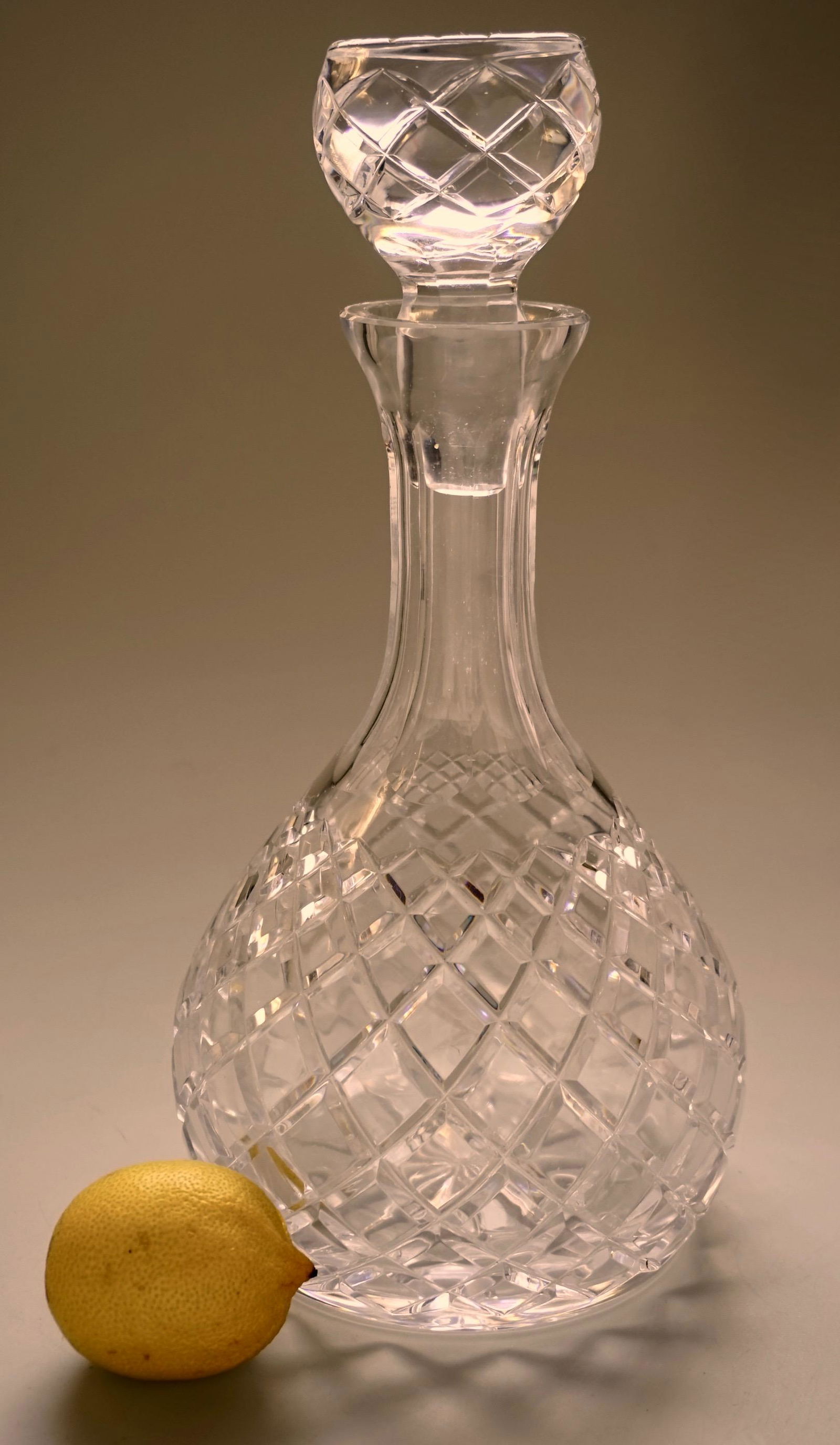 Lead Crystal Decanter Large Ball Stopper (1 of 8)