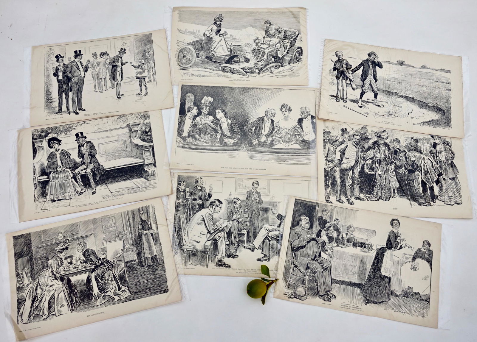 Charles Dana Gibson Collier's Sketches Caricatures Lot (1 of 10)