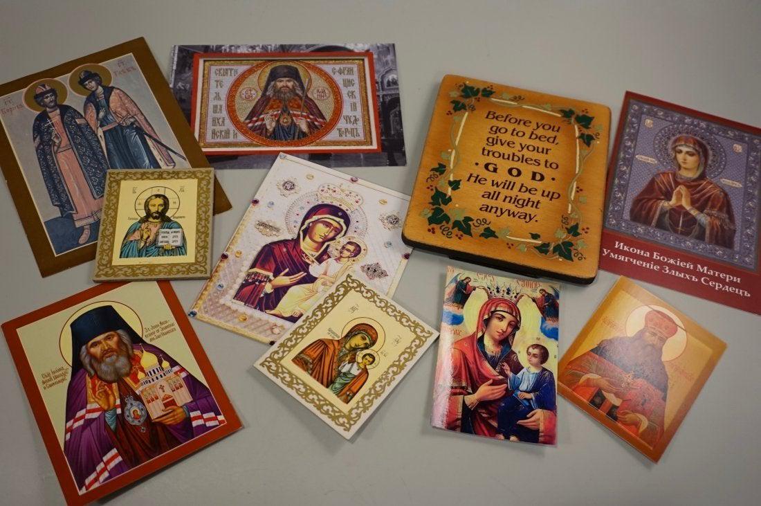 Russian Icon Cards Etc Lot of 10 Religious Items (1 of 4)