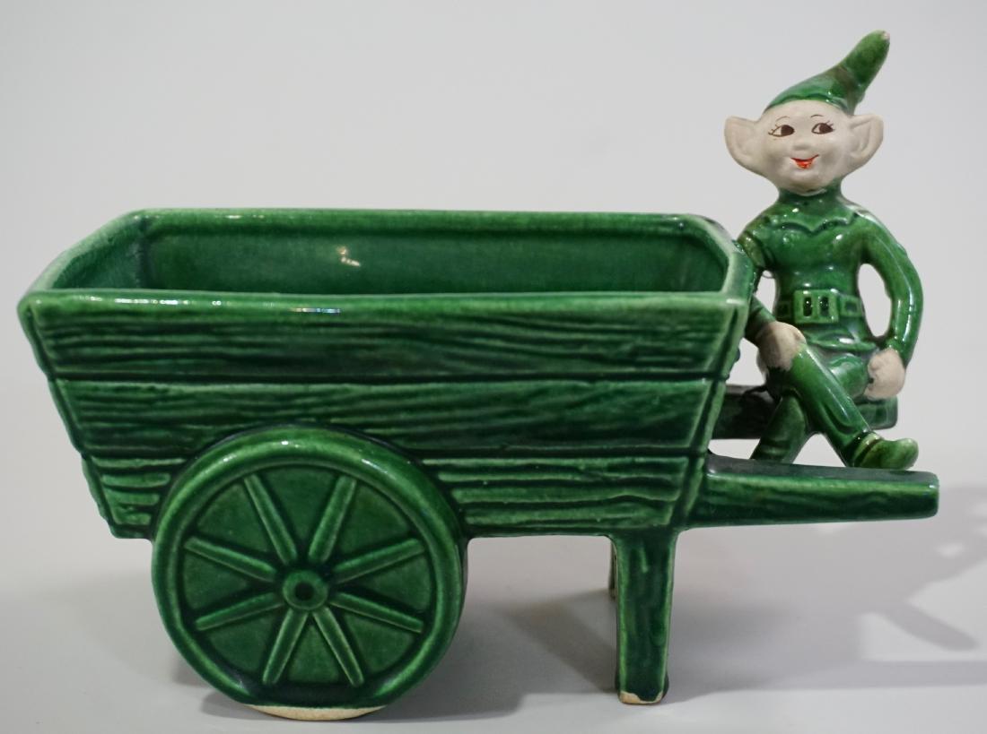 Treasure Craft Pixie Elf Green Wheelbarrow Cart Planter (1 of 6)