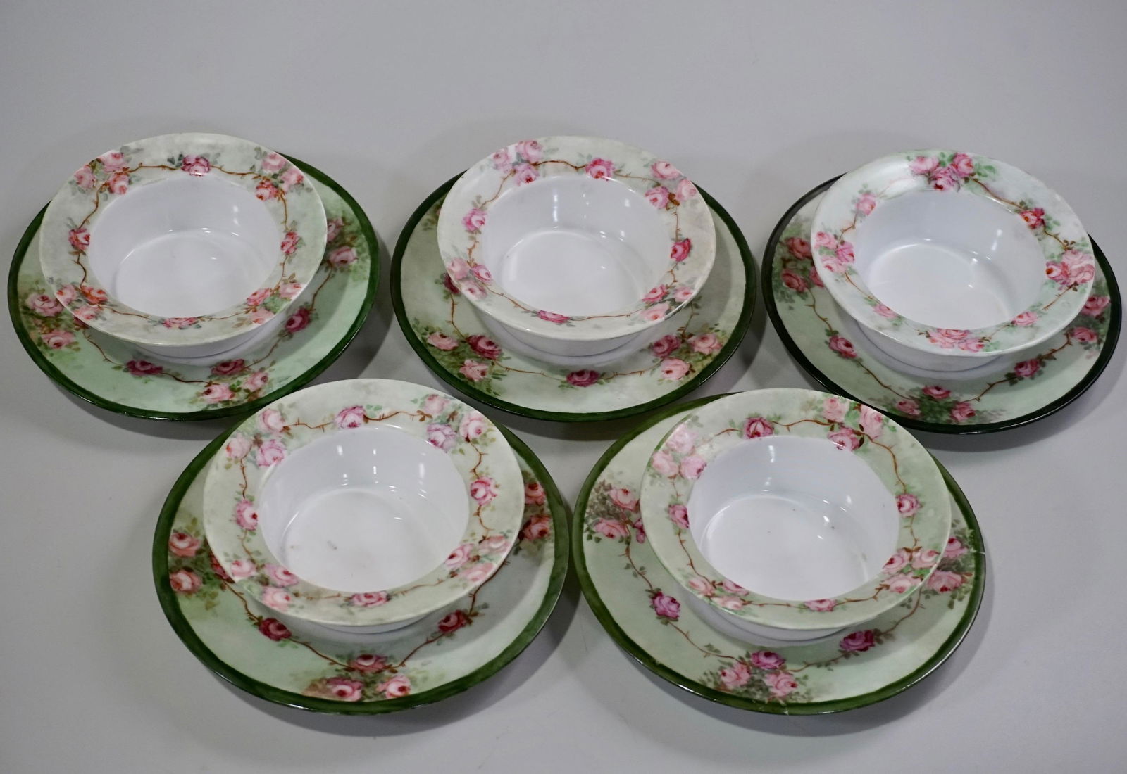 Hand Painted Porcelain Ramekin Dish and Underplate 5 (1 of 5)