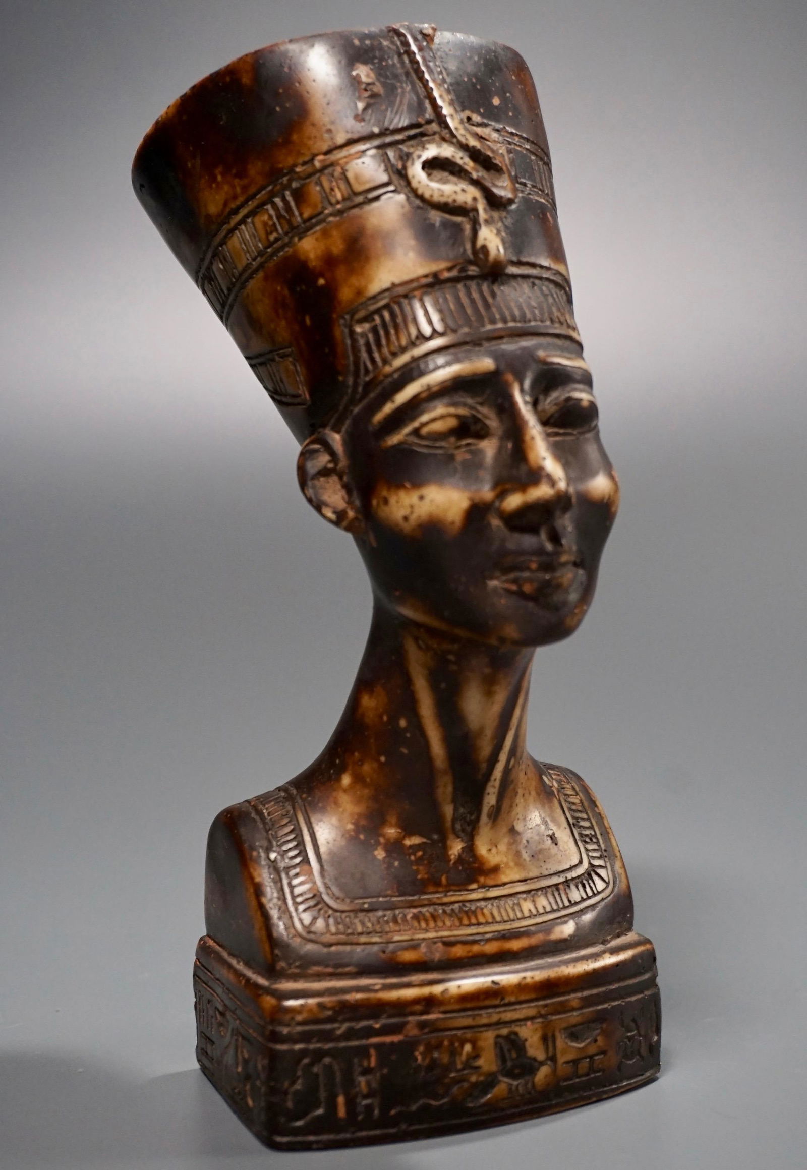 Carved Stone Nefertiti Head Vintage Egyptian Souvenir (1 of 6)