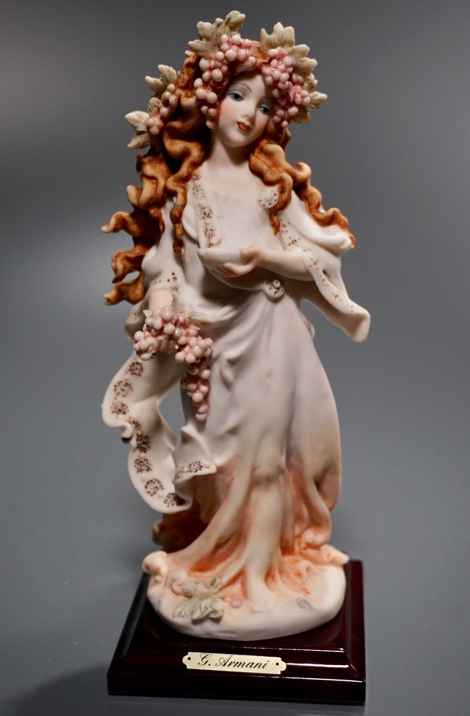 G. Armani Capodimonte Seasons Grapes Maiden Figurine (1 of 7)