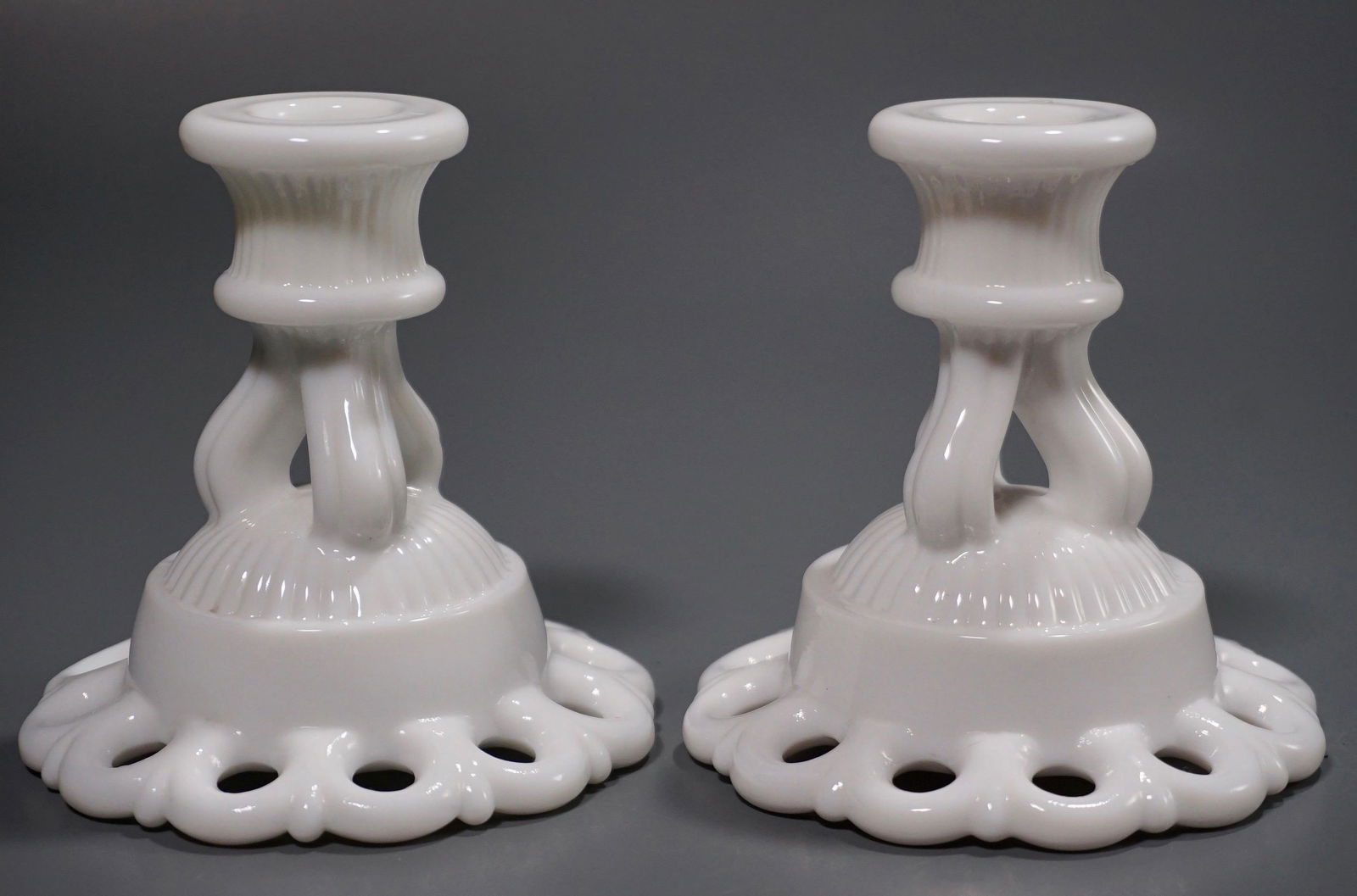 Vintage Westmoreland Milk Glass Candle Holders Pair Dec 01 2019 Vidi Vici Gallery In Ca