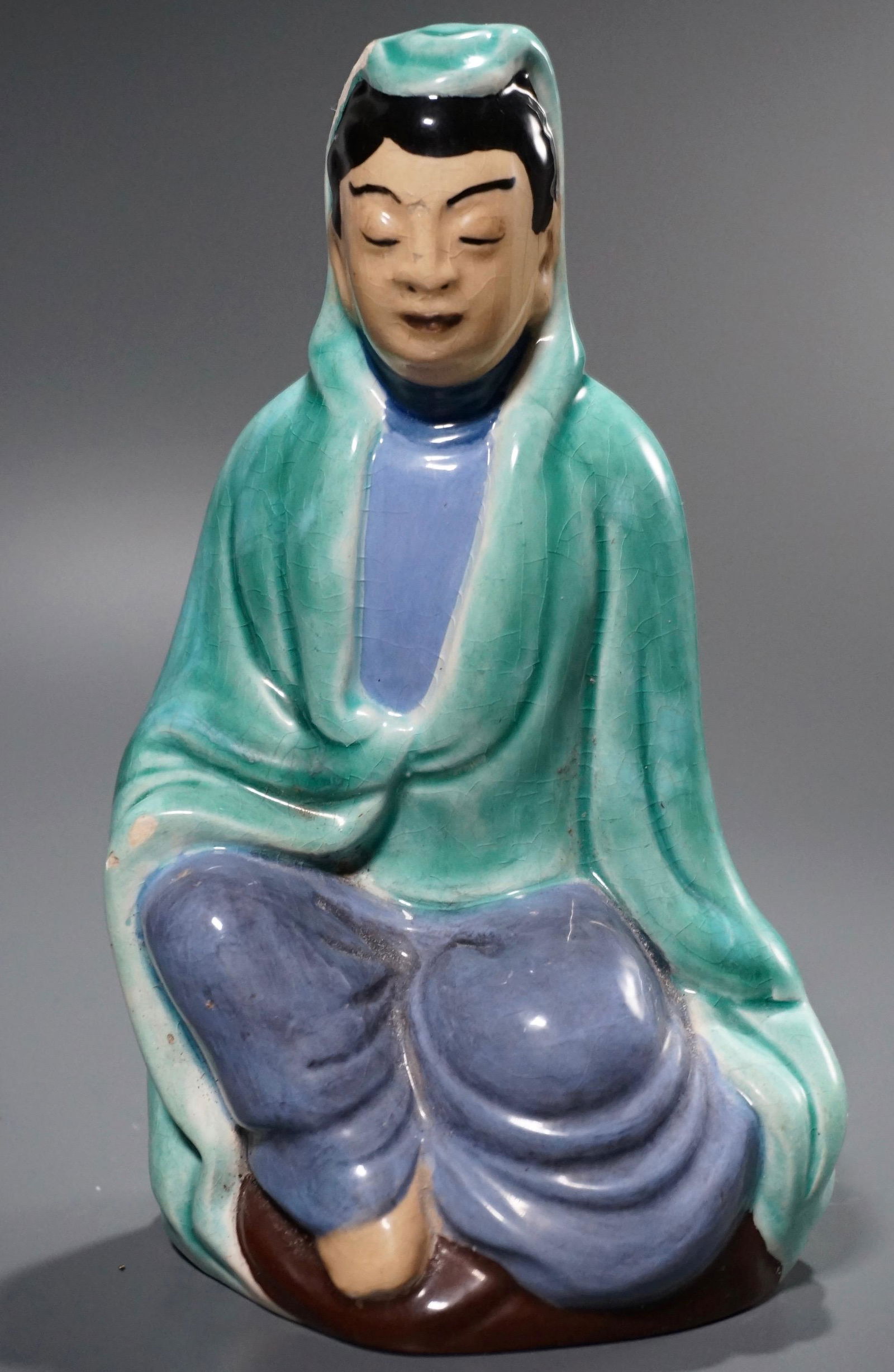 Hand Painted Signed Oriental Style Figurine: Hand Painted Signed Oriental Style Figurine Approximately 6 7/8 inches tall.