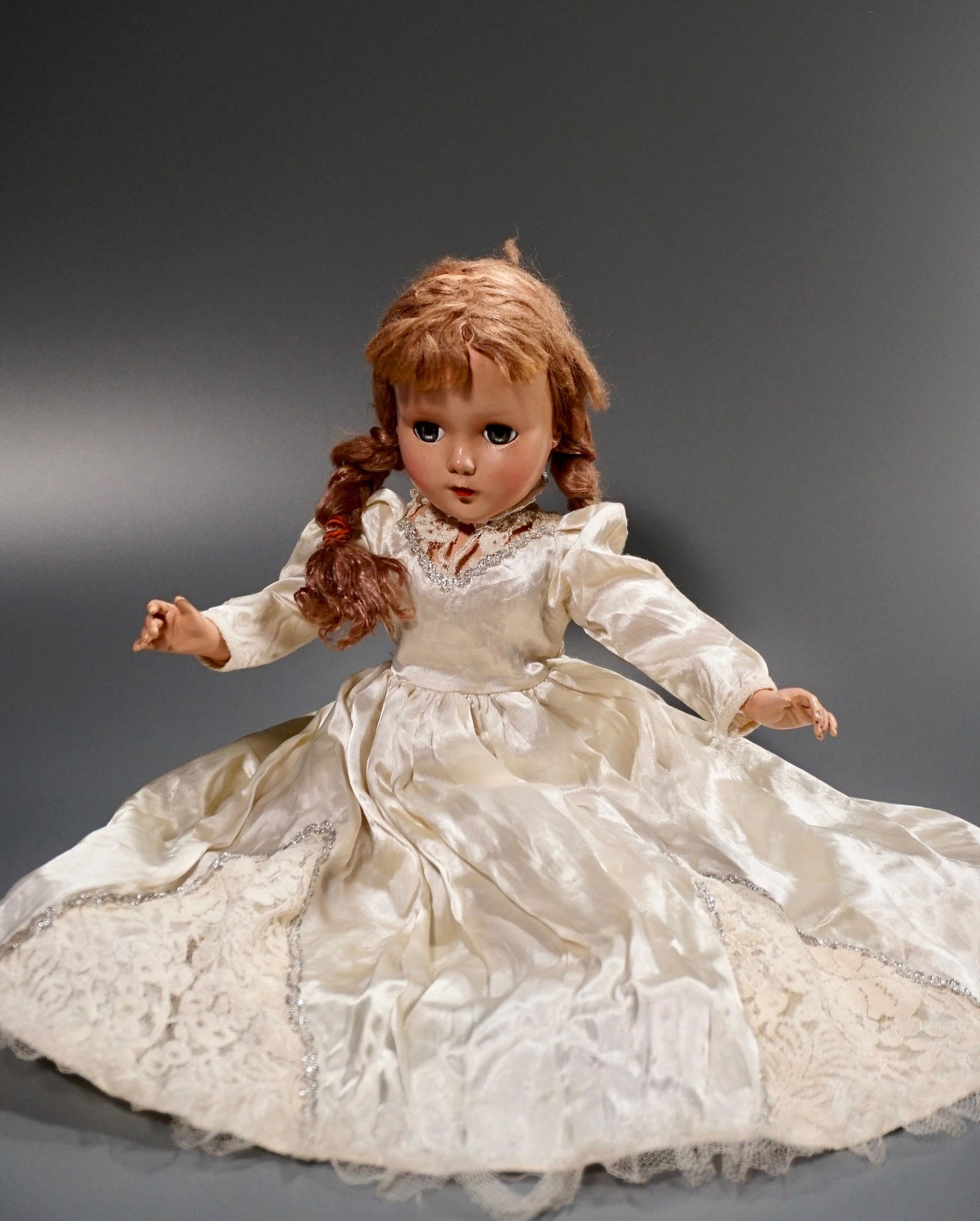 Vintage Hard Plastic Wedding Dress Doll c1960 (1 of 5)