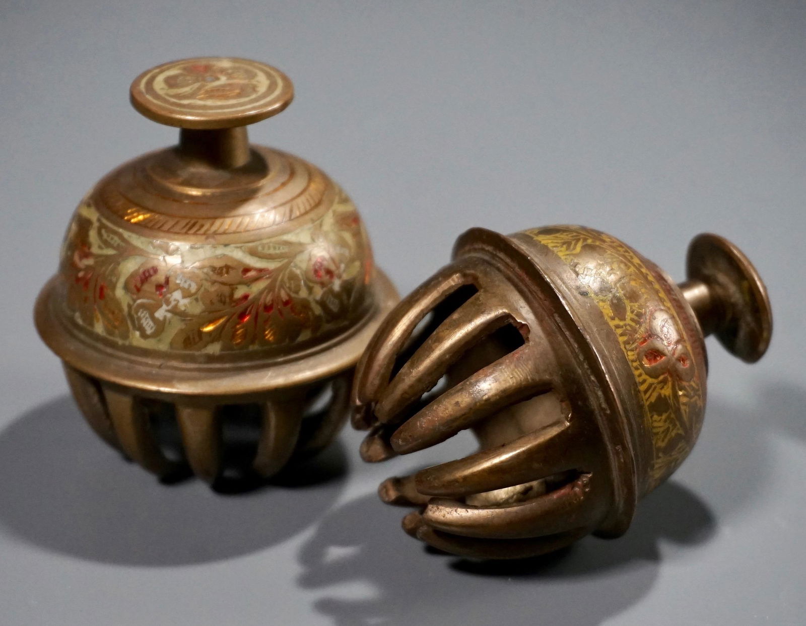 Indian Brass Elephant Bells Lot of 2 (1 of 3)