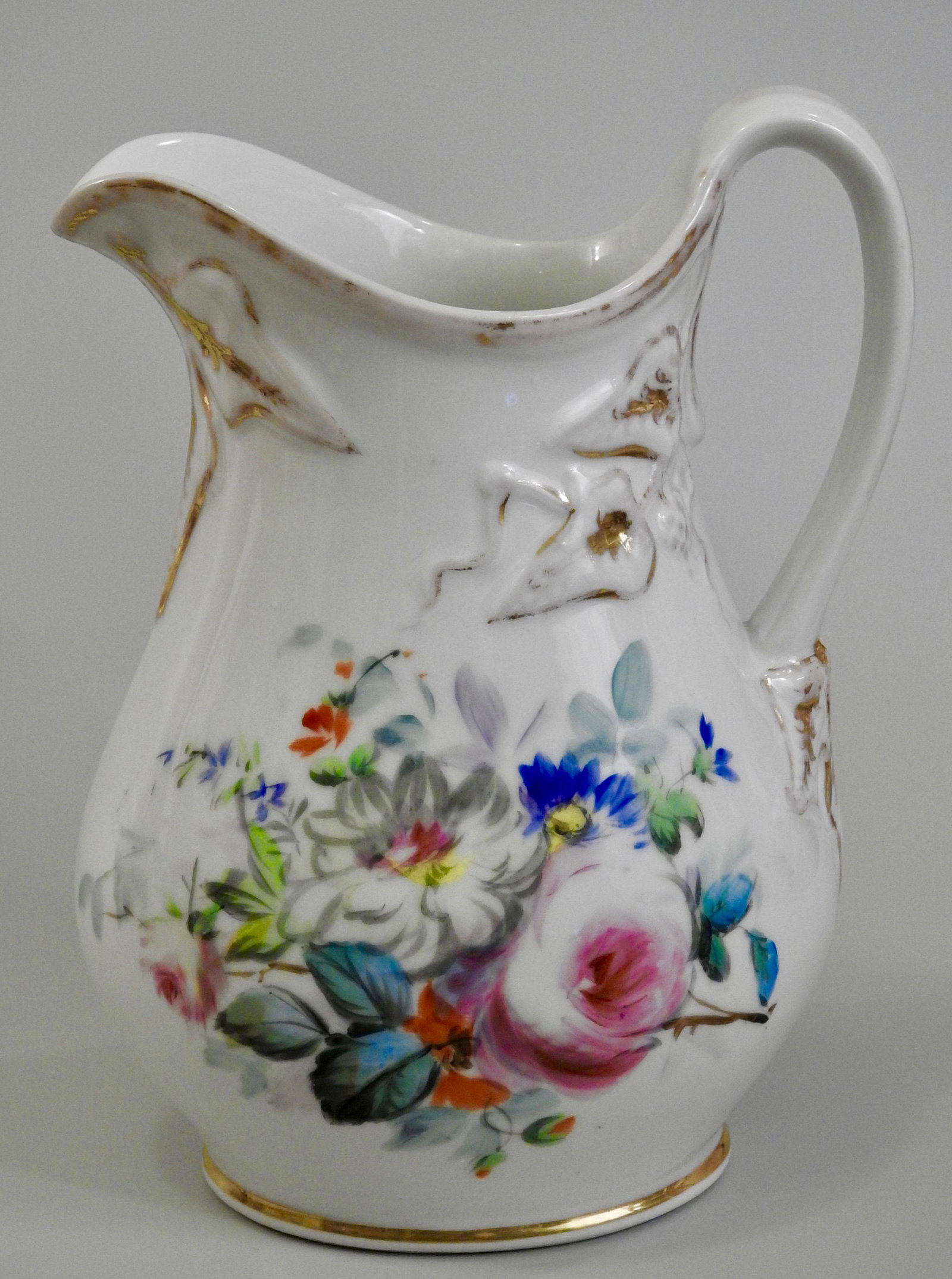 Antique Old Paris Porcelain Painted Pitcher Jug (1 of 6)