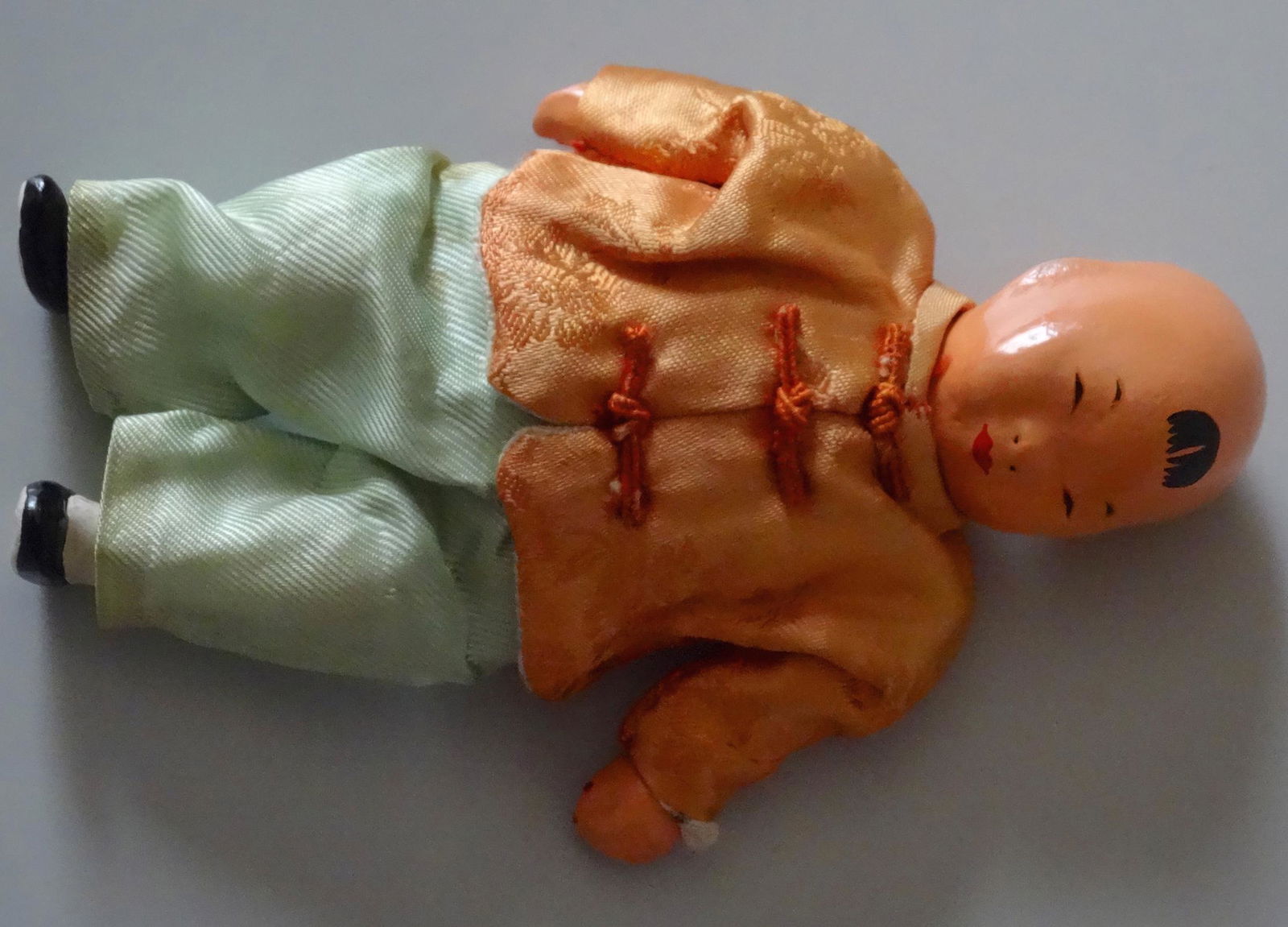 Vintage Chinese Baby Boy Doll Silk Clothing Hand (1 of 5)