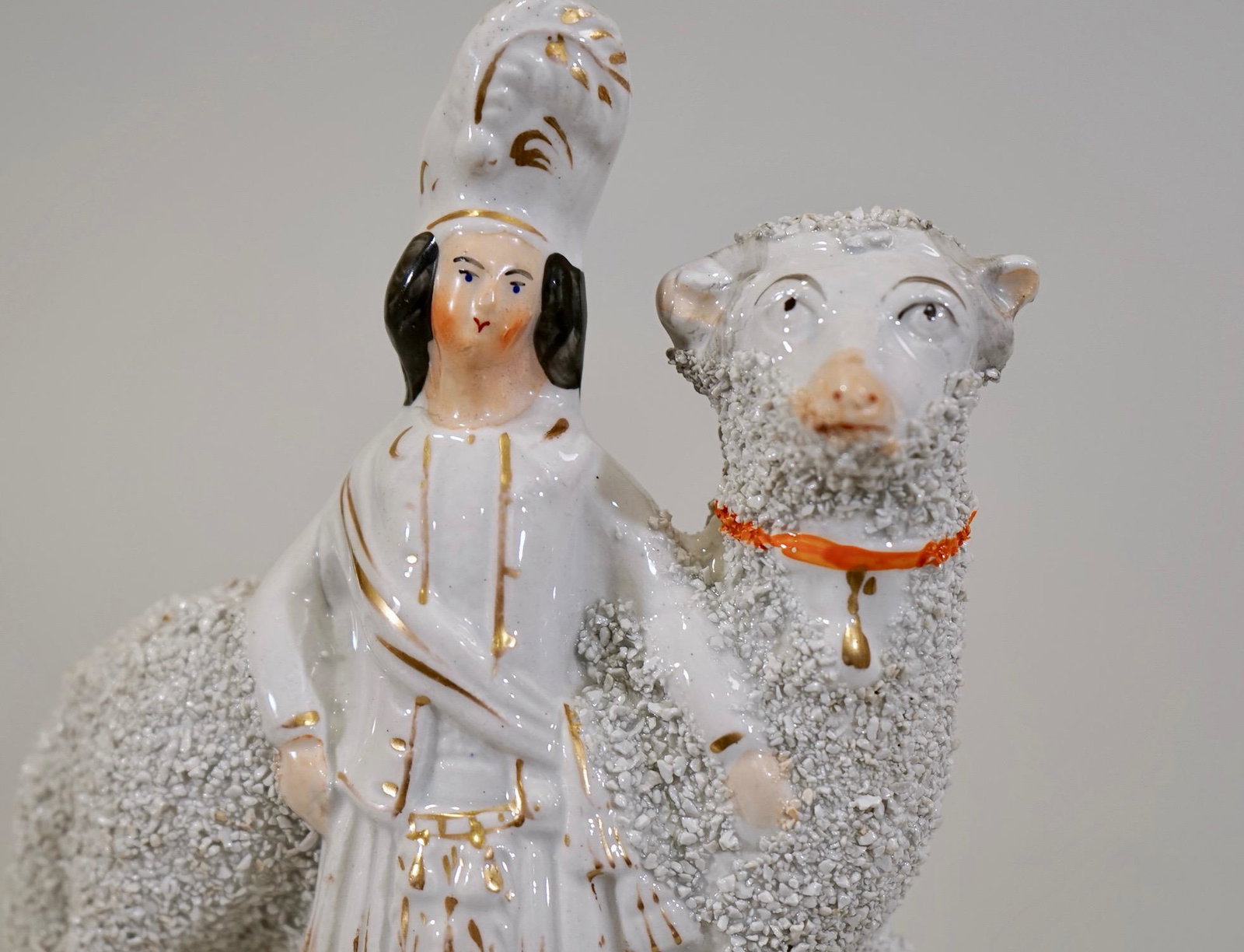 Large Antique Staffordshire Sheep Highlander Figurine (1 of 8)