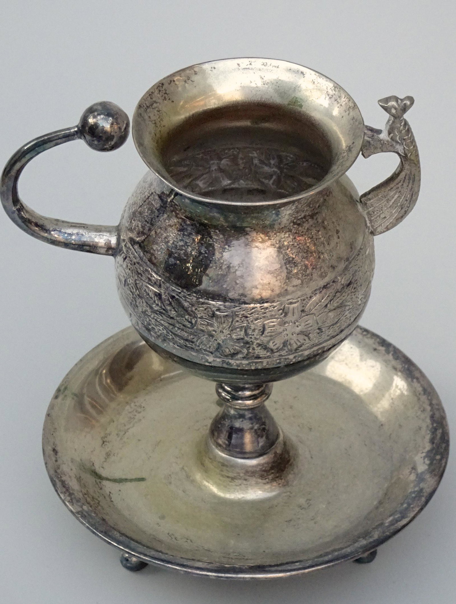 Unusual Vintage Silver Plated Small Vase (1 of 5)