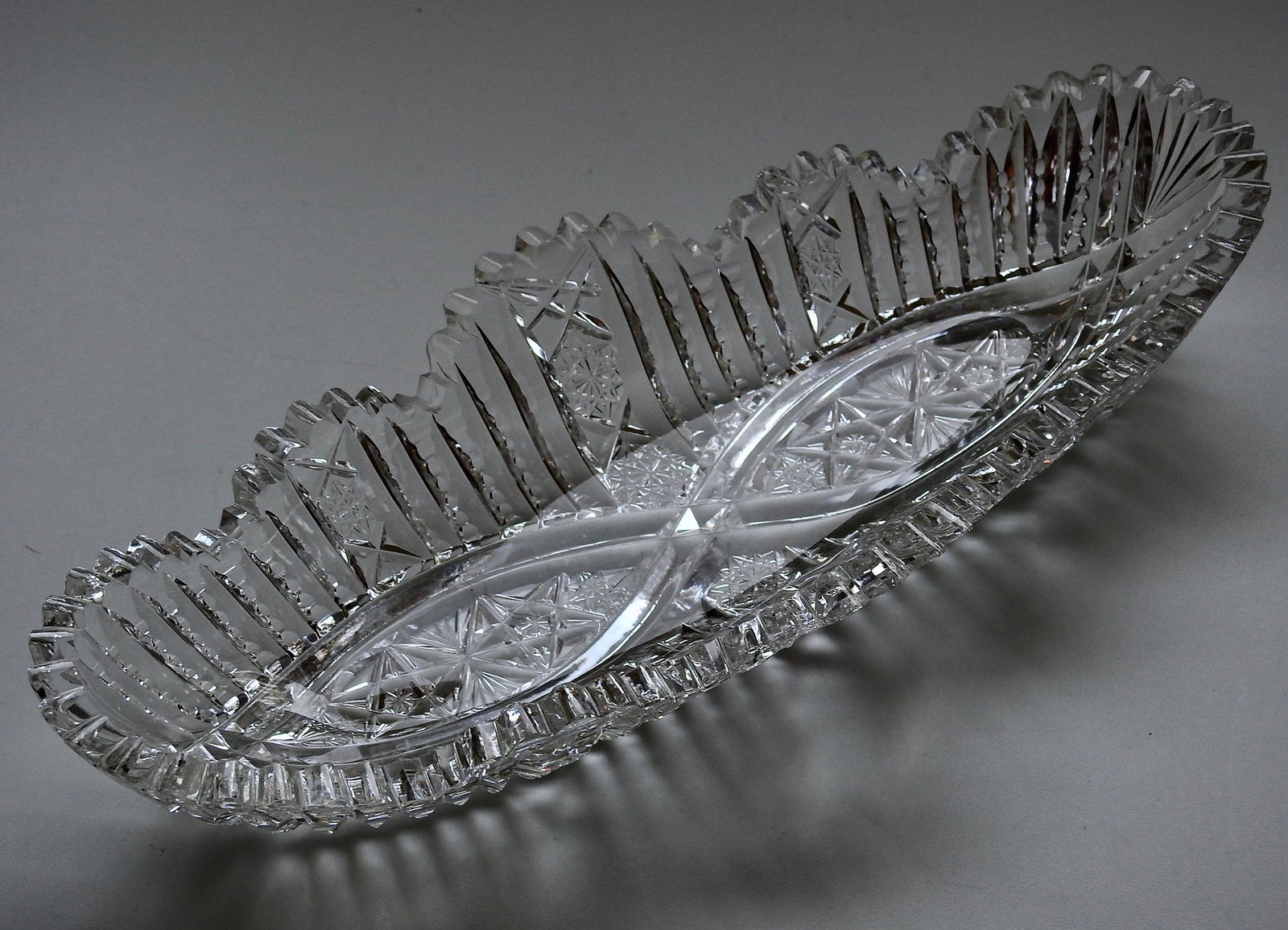 Fine Antique American Brilliant Cut Glass ABP Celery (1 of 7)