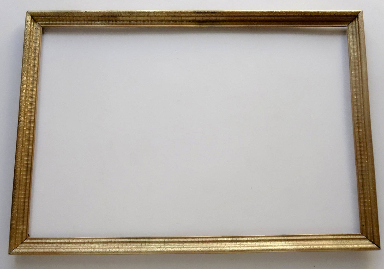 Large Vintage Wood Picture Frame Painted Gold (1 of 5)