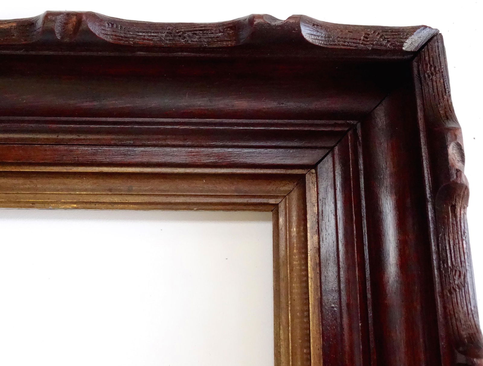 Beautiful Carved Walnut Black Forest Large Picture Fram (1 of 9)