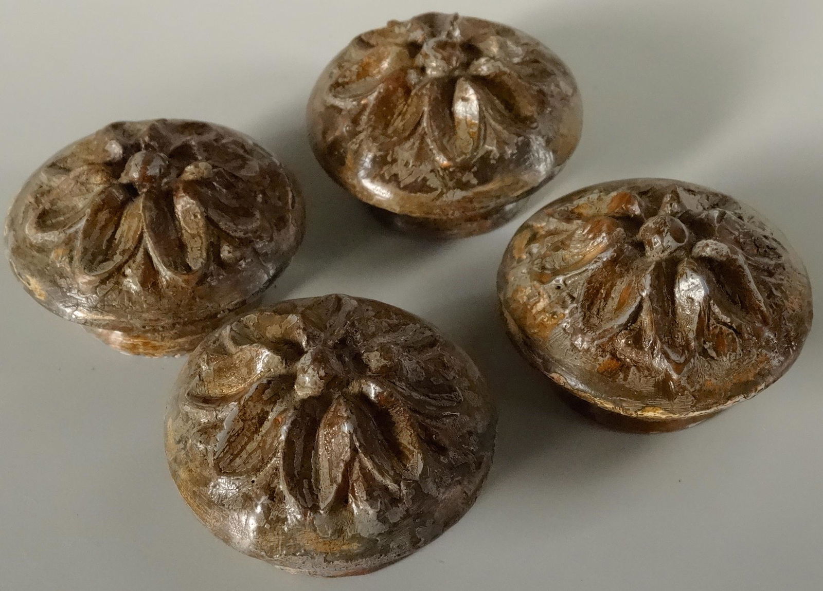 Louis XVI Style Rosette Large Drawer Pull Handle Lot of (1 of 4)