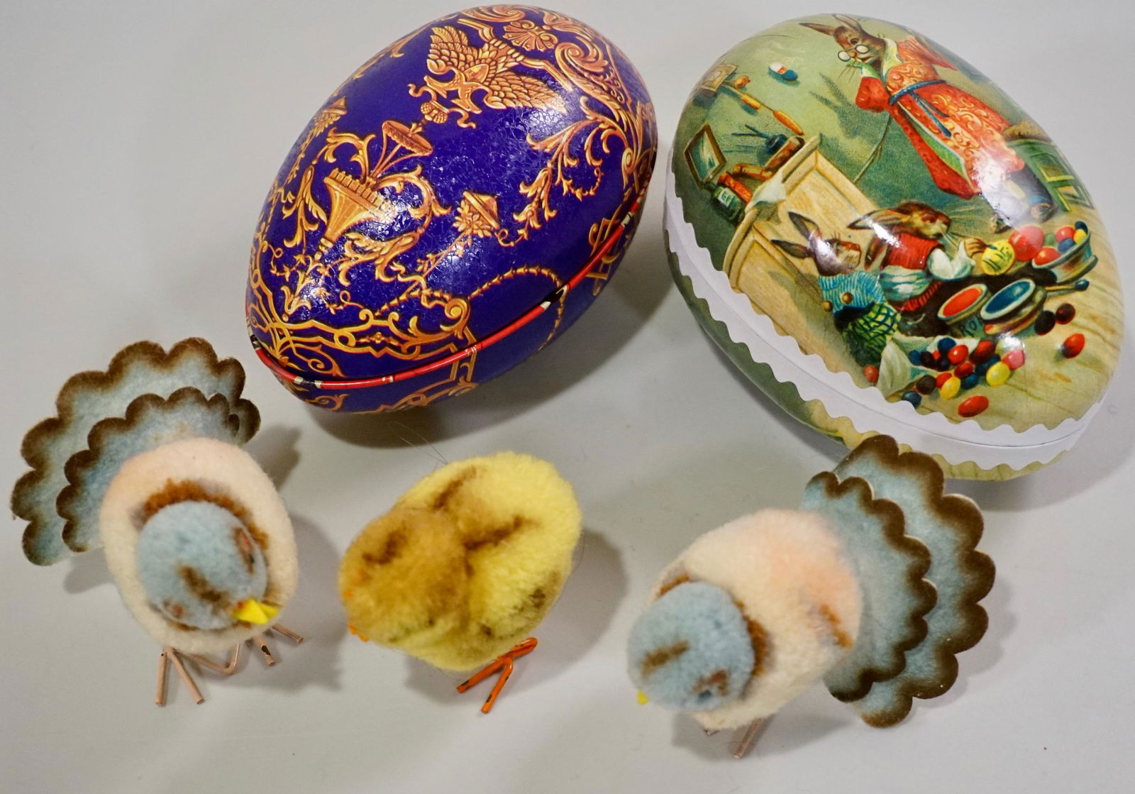 Vintage Easter Decorations Egg Containers Chicks Lot of (1 of 4)