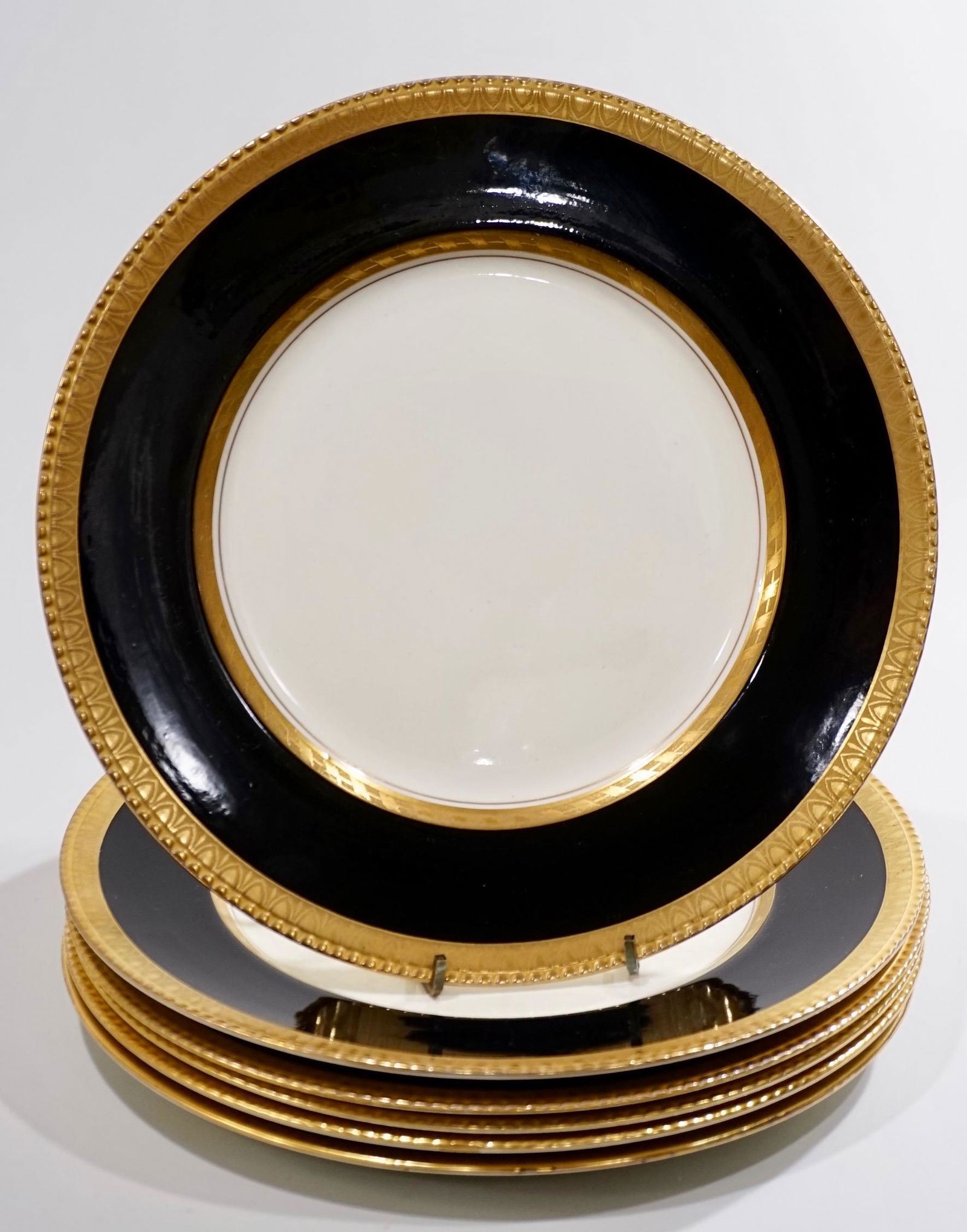 Booths Pottery Cobalt Blue Dining Plate Ceylon Ivory (1 of 10)