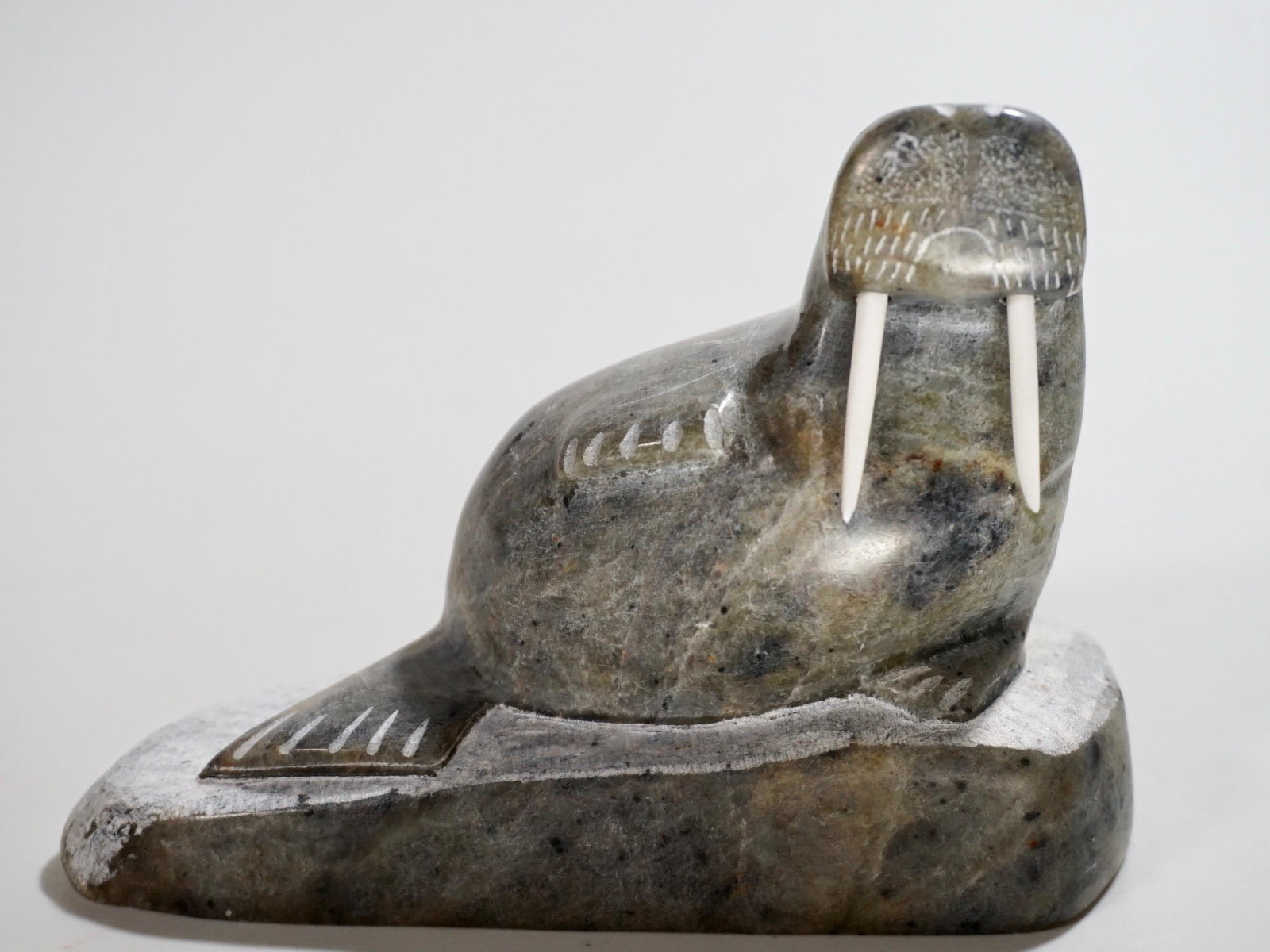 Inuit Eskimo Carved Stone Walrus Figurine (1 of 5)