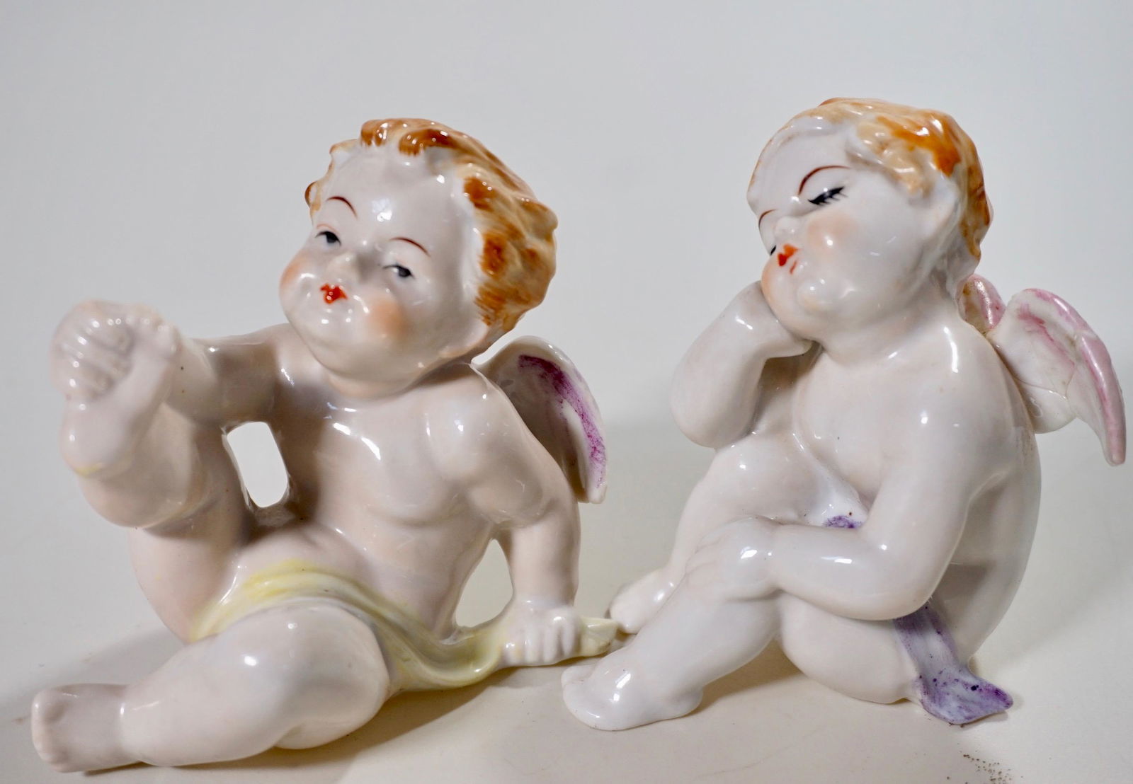 Porcelain Angel Putti Figurine Lot 2 Vintage Figurines (1 of 6)