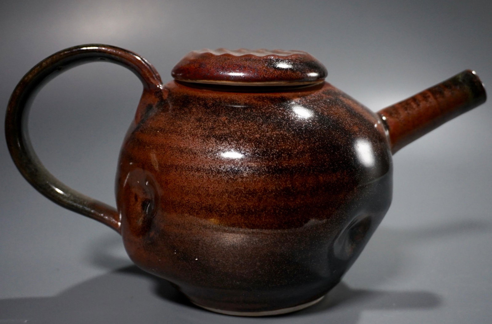 Mid Century Modern Studio Pottery Teapot Artist Signed (1 of 5)