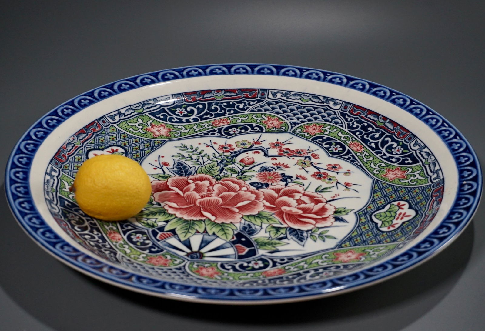 Japanese Porcelain Enameled Platter Serving Tray (1 of 3)
