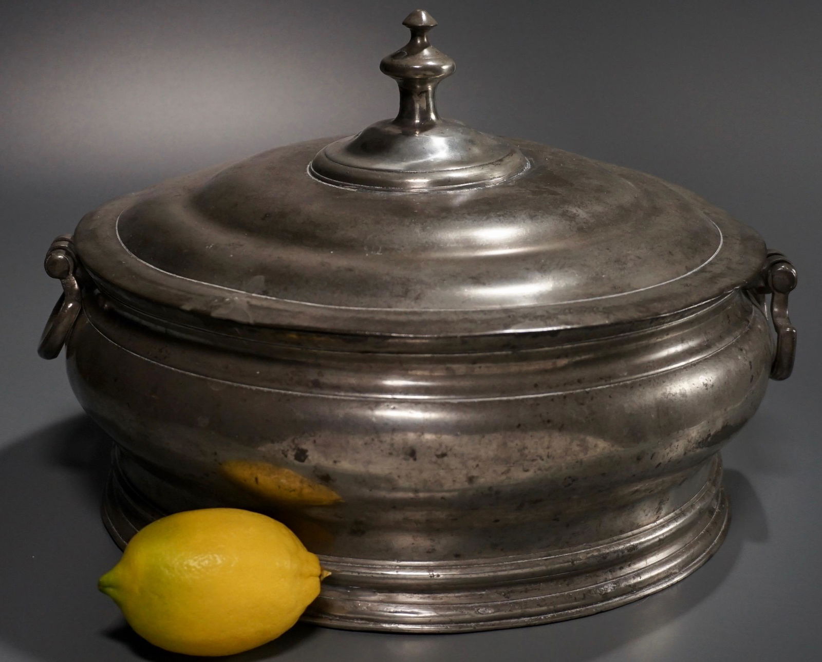 Large Pewter Lidded Pot Antique Vintage (1 of 6)
