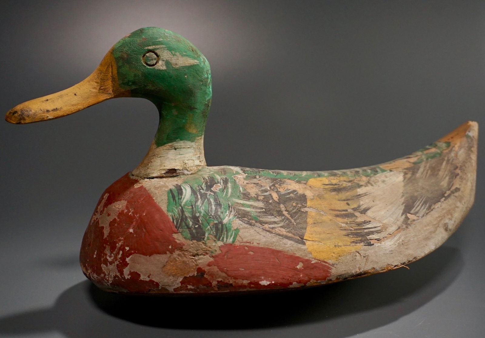 Vintage Primitive Carved Light Weight Wood Duck Decoy (1 of 5)