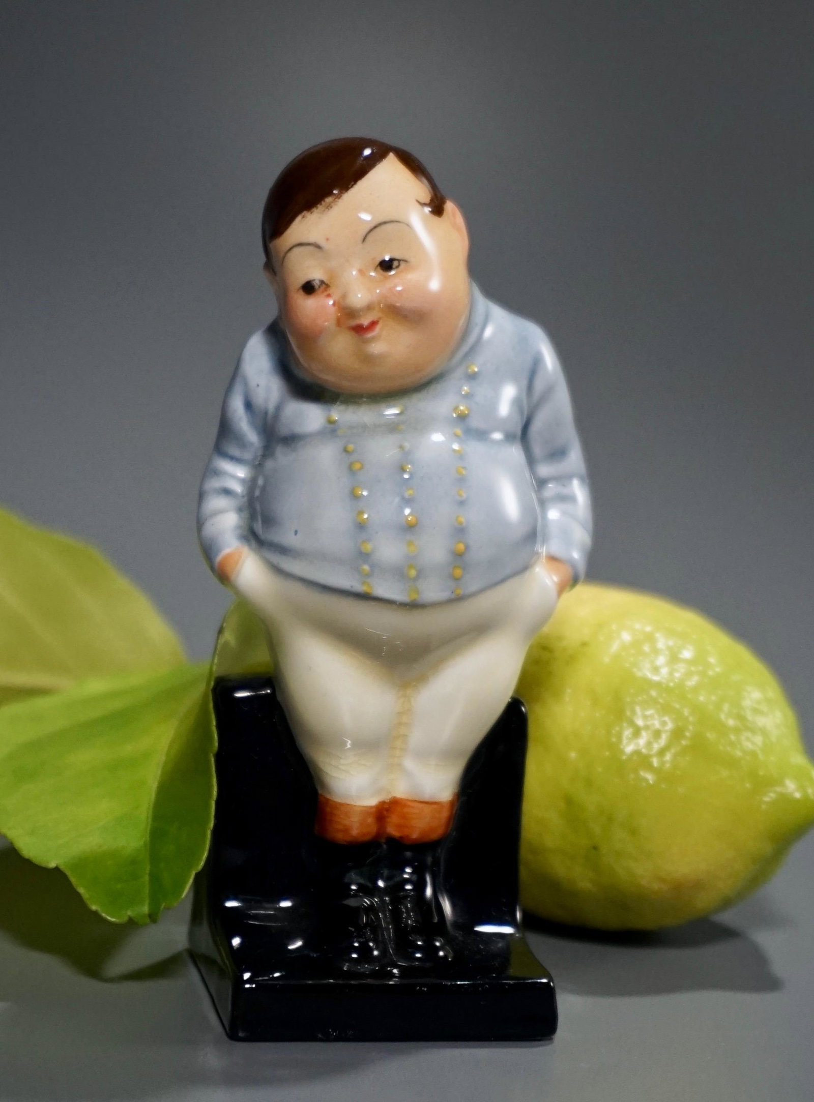 Fat Boy English Doulton Miniature Character Figurine: Fat Boy English Doulton Miniature Character Figurine Approximately 4 1/16 inches tall.