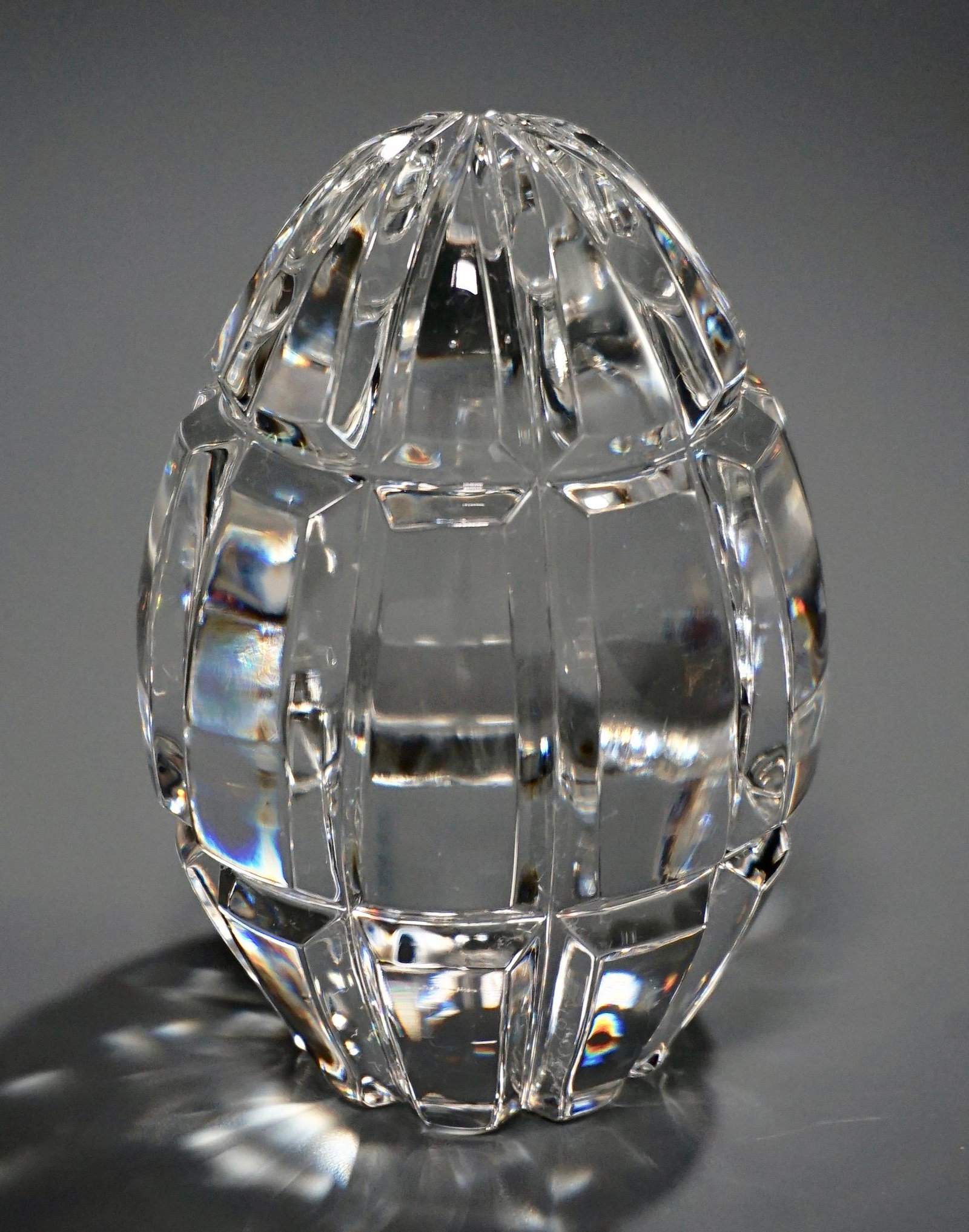 Large Heavy Lead Crystal Egg Paperweight Clear Glass: Large Heavy Lead Crystal Egg Paperweight Clear Glass Approximately 4 7/16 inches tall.