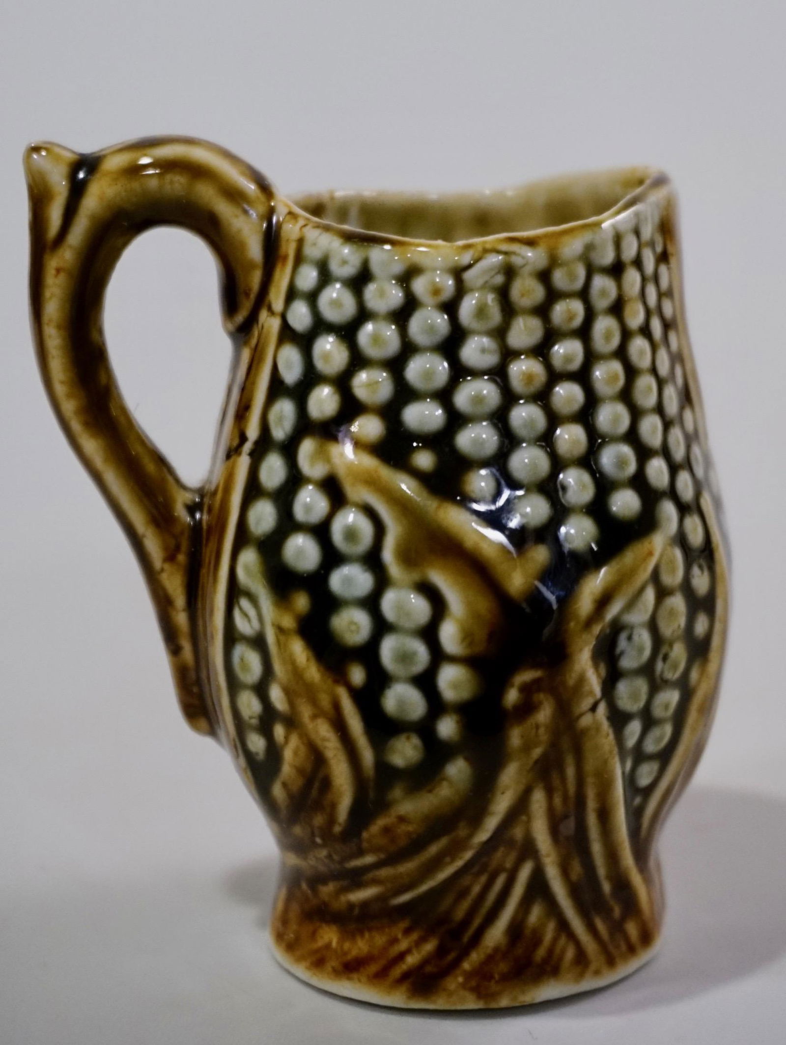 Miniature Bennington Pottery Corn Cob Shaped Pitcher (1 of 5)
