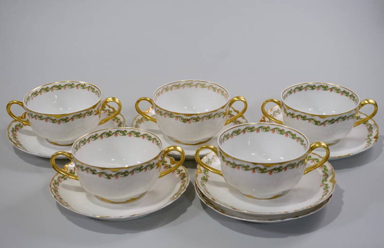 Haviland Limoges Porcelain Two Handled Cream Tea Cup