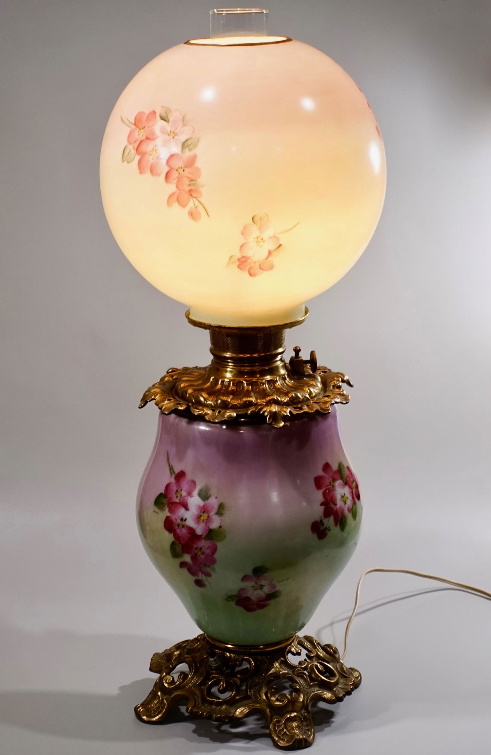 GWTW Kerosene Lamp Original Globe Shade Converted to (1 of 7)
