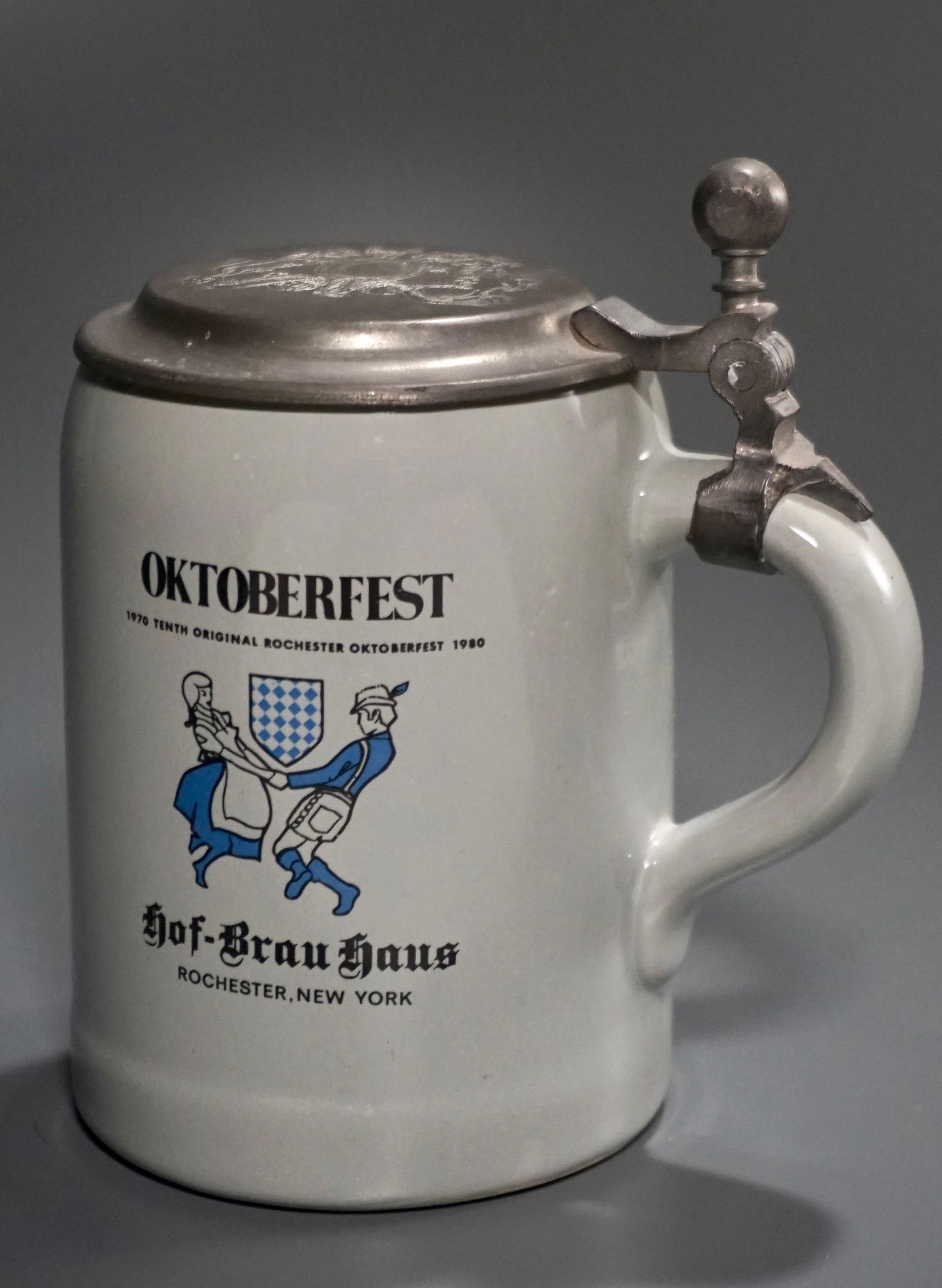 Oktoberfest Rochester NY Pewter Lid Beer Stein (1 of 6)