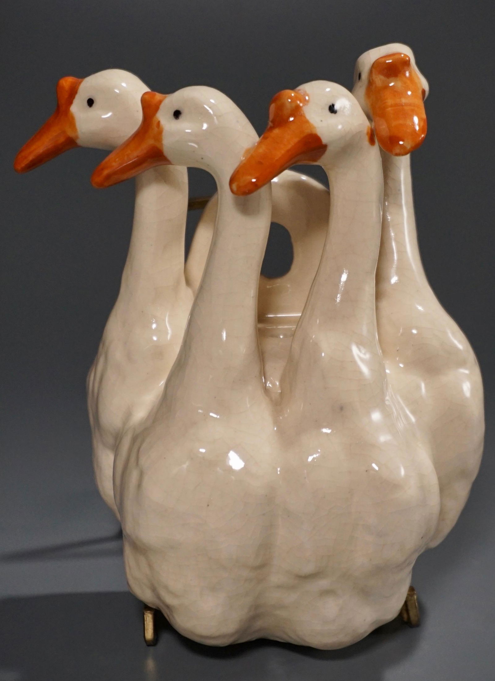 Geese Goose Wall Pocket Figural Ceramic Sconce (1 of 6)