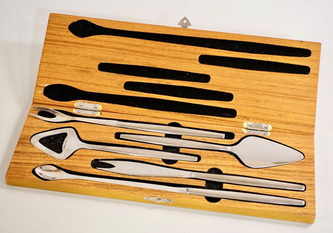 Mid Century Stainless Steel Barware Boxed Set Cocktail (1 of 6)