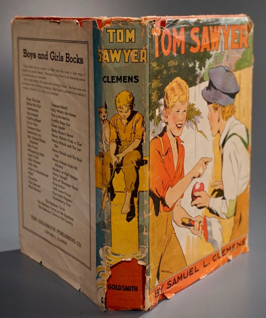 The Adventures of Tom Sawyer by Samuel L. Clemens Book: The Adventures of Tom Sawyer by Samuel L. Clemens The Goldsmith Publishing Company Chicago and Crazy Weather by Charles L. McNichols The Macmillan Company 1944 Approximately 7 7/8 x 5 3/8 inches.