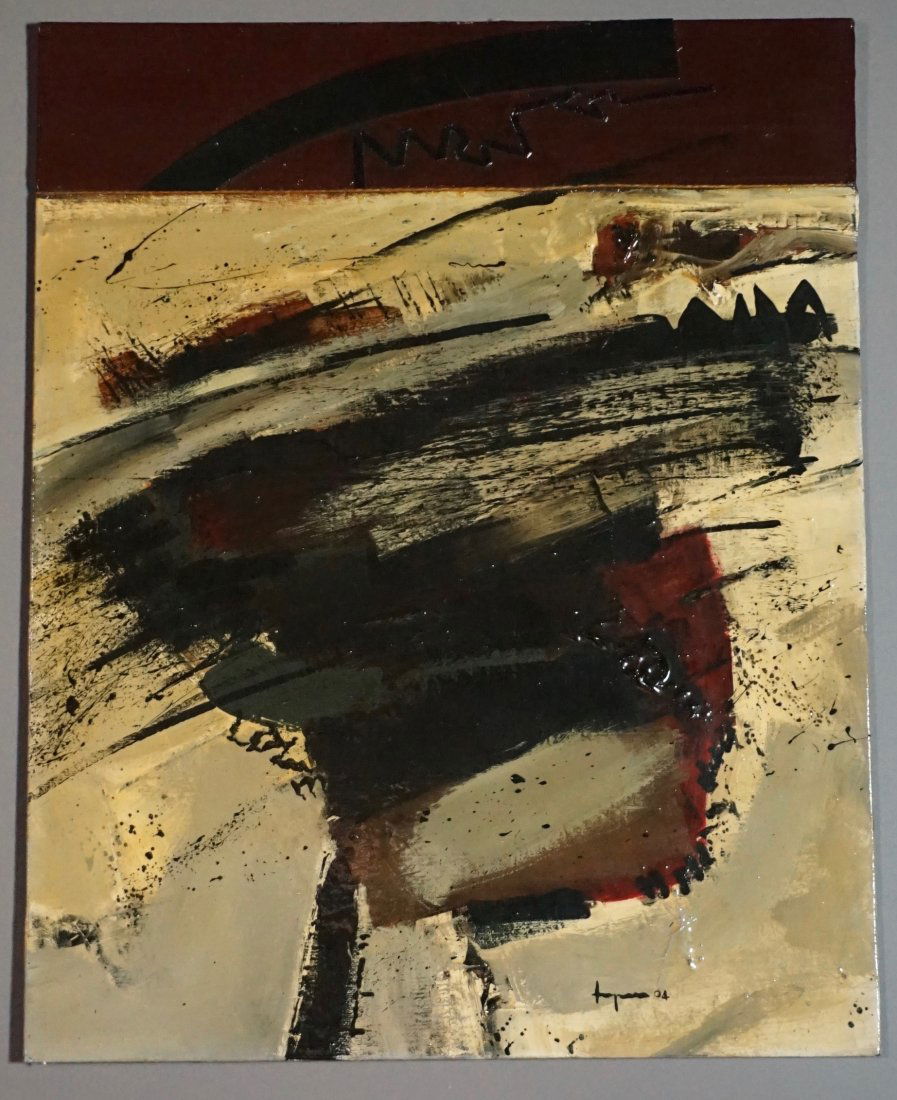 Love Signed Abstract Work on Board (1 of 4)