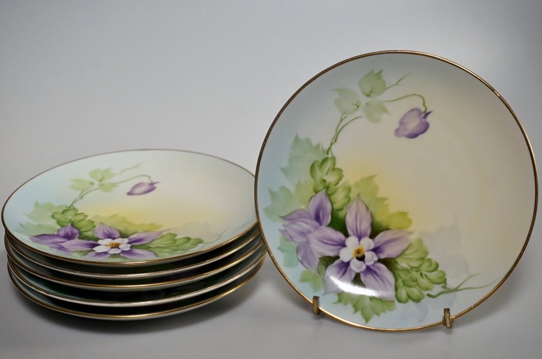Nippon China Hand Painted Dessert Plate Lot of 6 Plates: Nippon China Hand Painted Dessert Plate Lot of 6 Plates Approximately 6 3/8 inches in diameter.