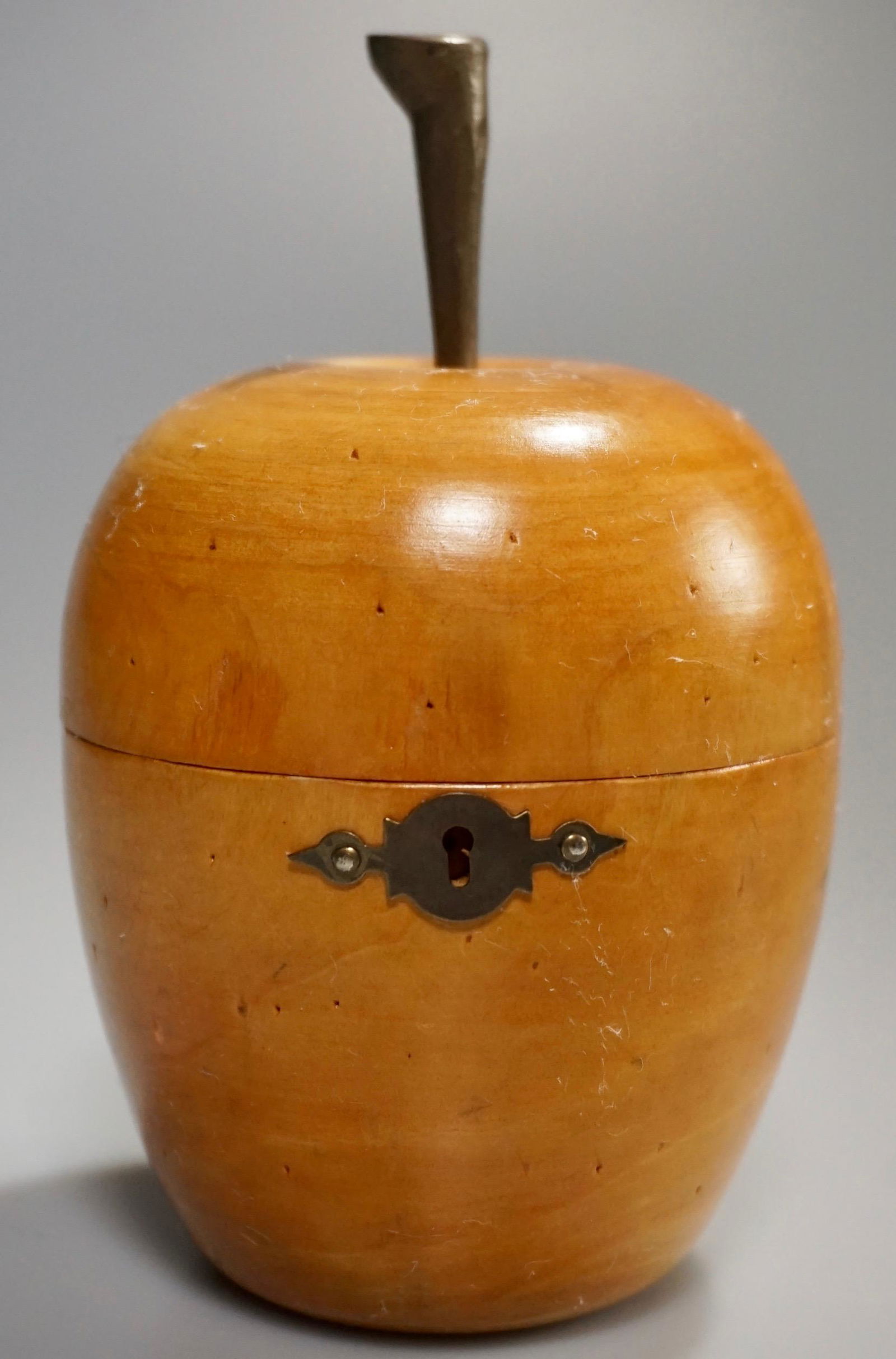 Turned Wood Tea Caddy Apple Treenware Trinket Box (1 of 5)