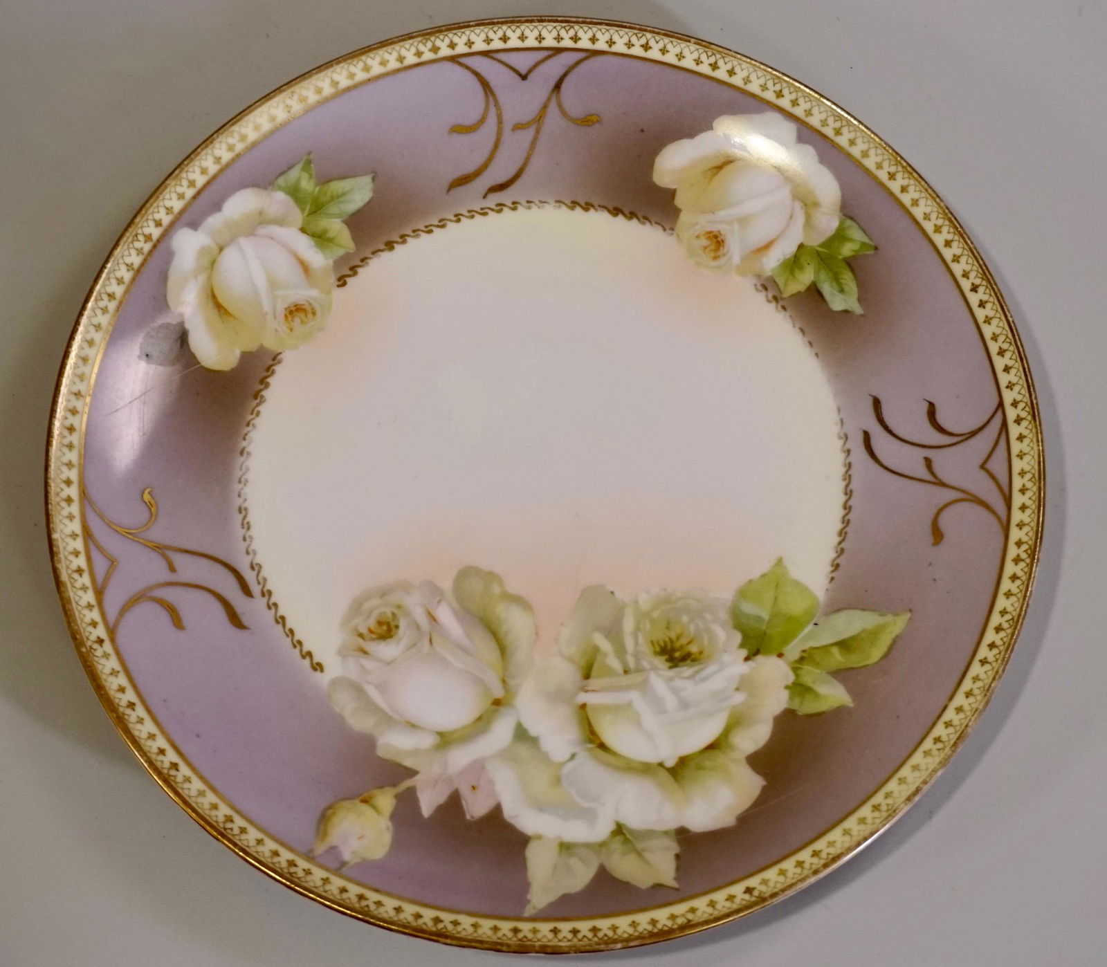 Vintage White Roses Art Deco Period Porcelain Cabinet (1 of 5)